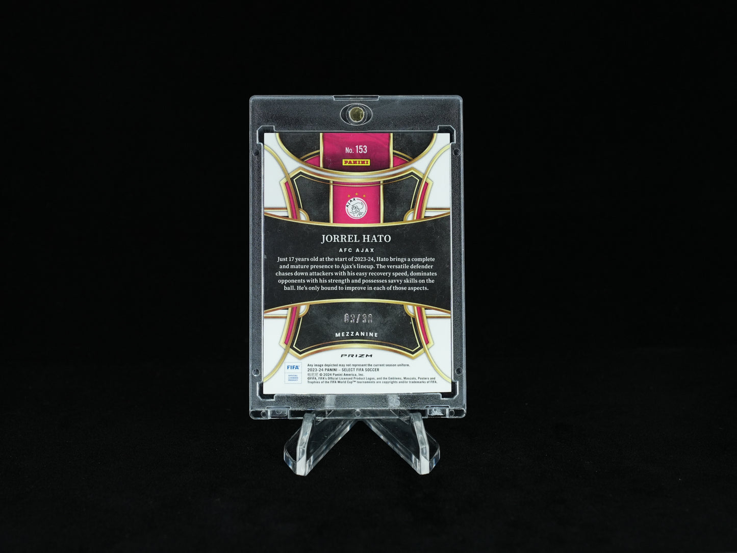 2023-2024 PANINI- SELECT FIFA - AFC Ajax - Jorrel Hato - Tie-Dye 3/30