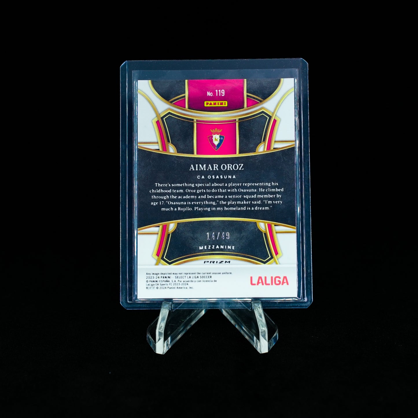 2023-2024 Panini-Select la liga-Aimar Oroz-Orange Prizm