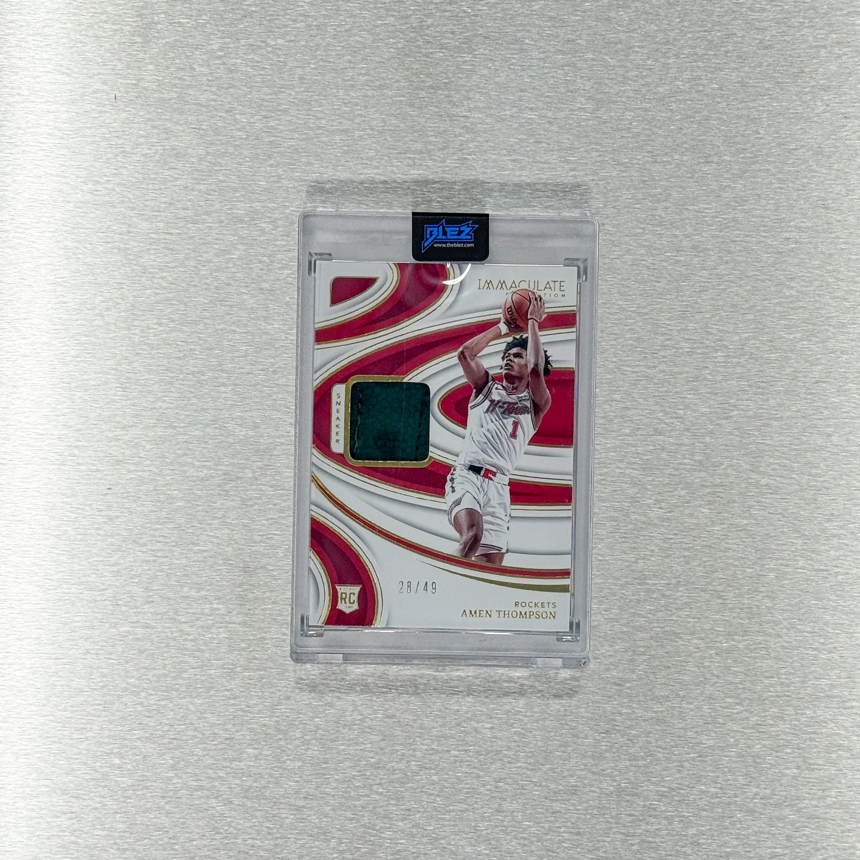 2023-24 Panini Immaculate Basketball – Houston Rockets - Amen Thompson 28/49 - Sneaker Swatches