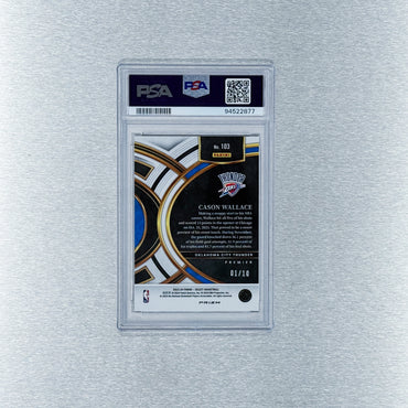 2023-24 Panini Select - Oklahoma City Thunder - Cason Wallace - Gold Disco PSA10