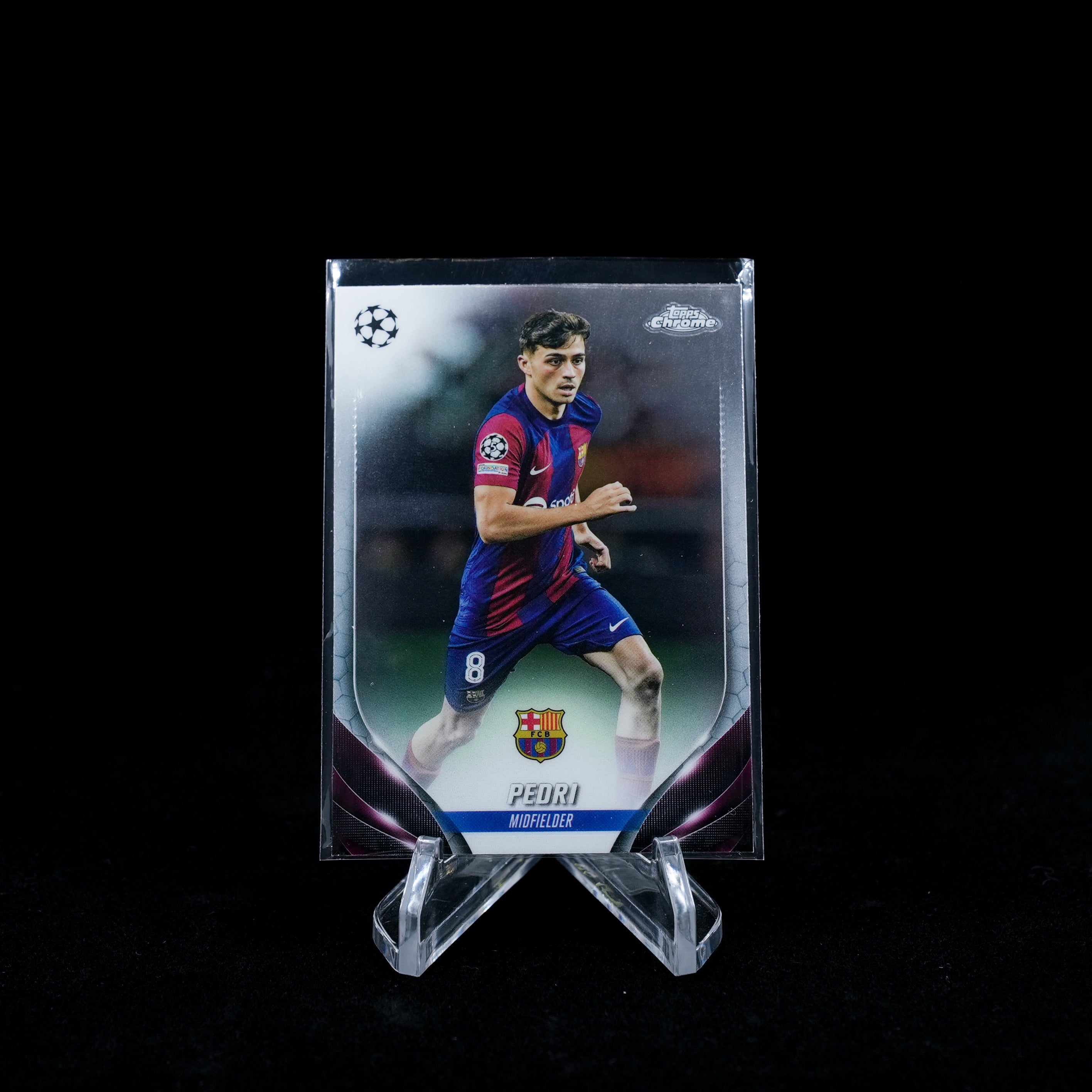 2023-24 Topps Chrome UEFA Club Competitions Soccer-FC Barcelona-Base Card