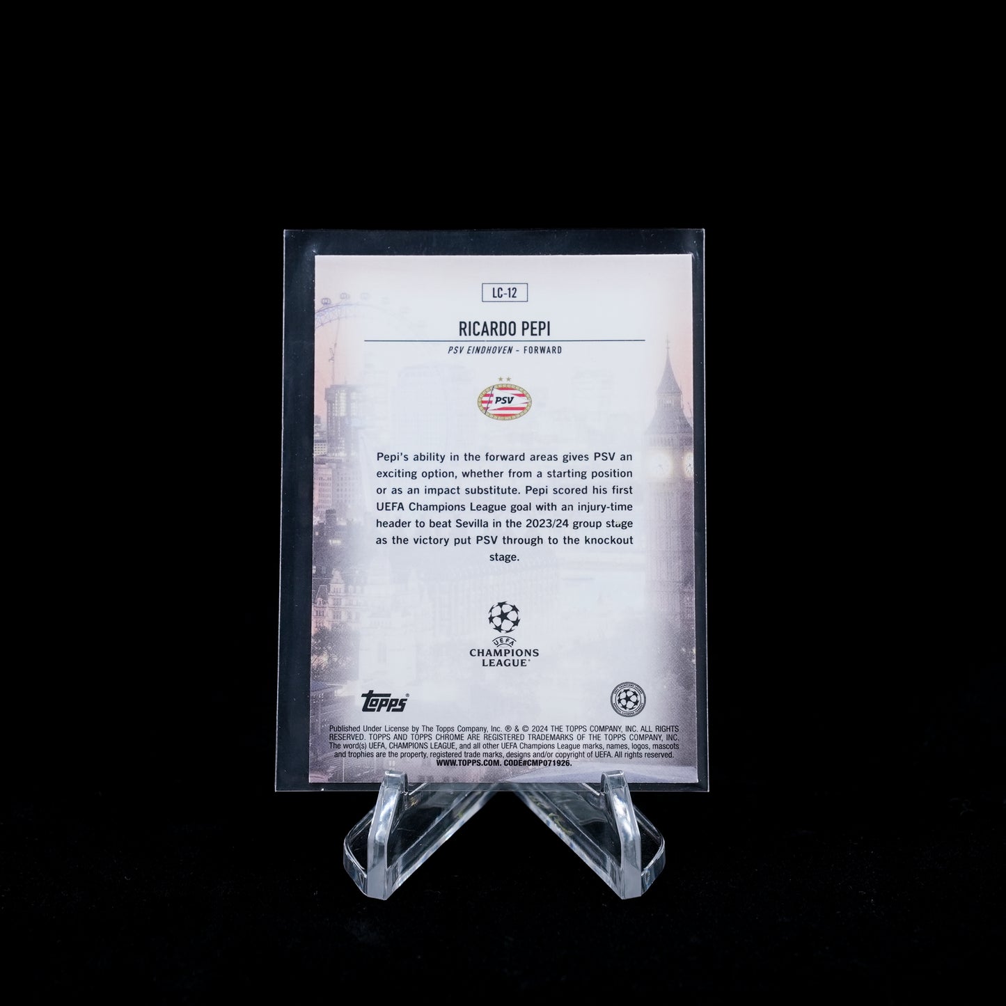 2023-24 Topps Chrome UEFA Club Competitions Soccer-Ricardo Pepi-London Call