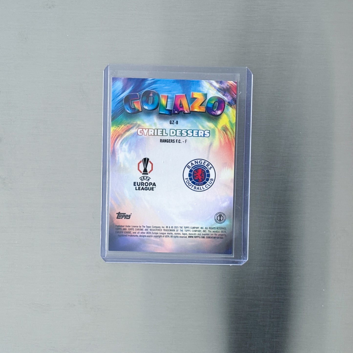 2024-25 Topps Chrome UEFA Club Competitions - Rangers FC - Cyriel Dessers - Golazo - 26/75