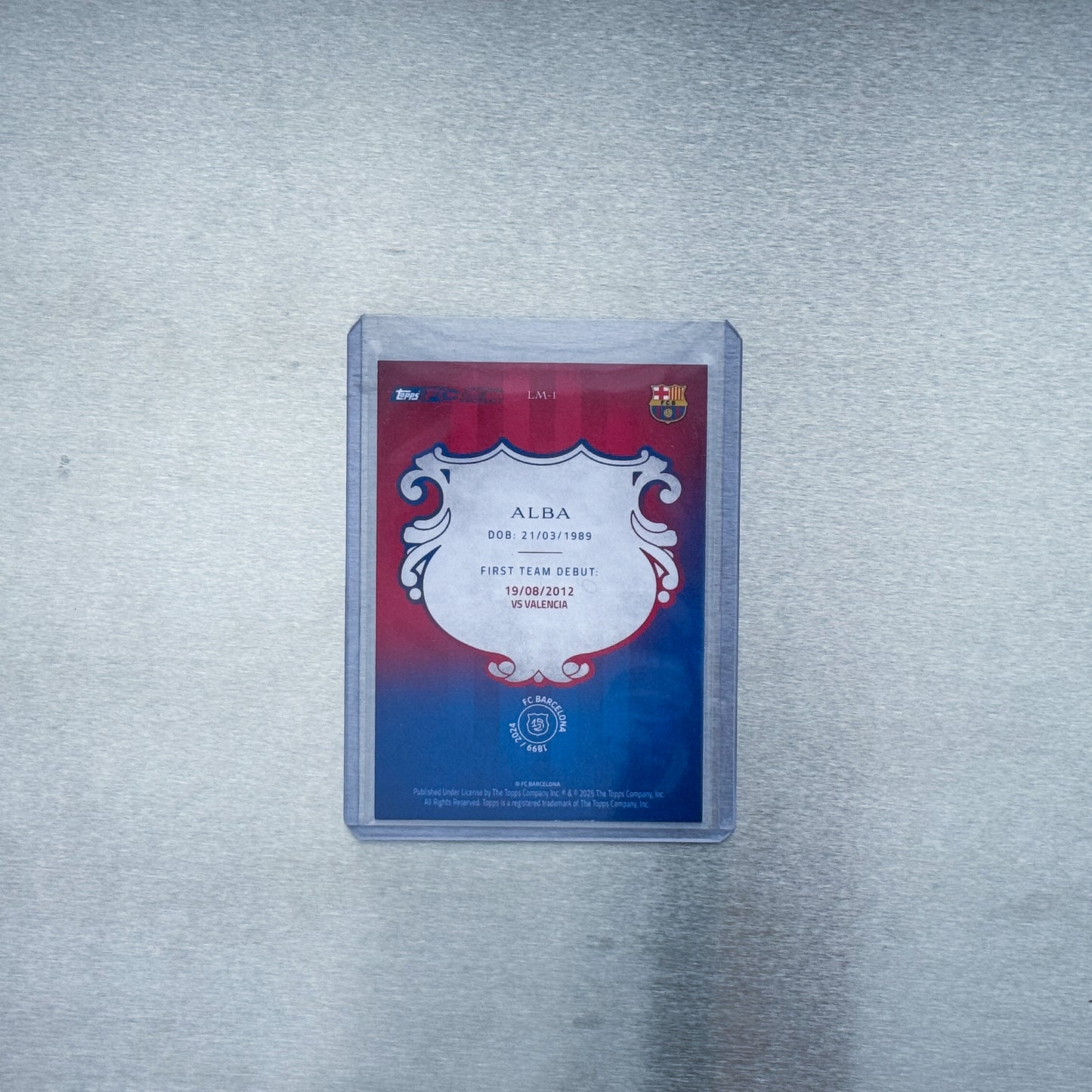 2024-25 Topps FC Barcelona 125th Anniversary - Jordi Alba 112/125