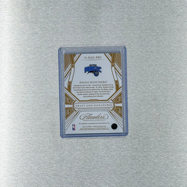 2023-24 Panini Flawless Basketball - Orlando Magic - Paolo Banchero 1/5 - Draft Gem Signatures