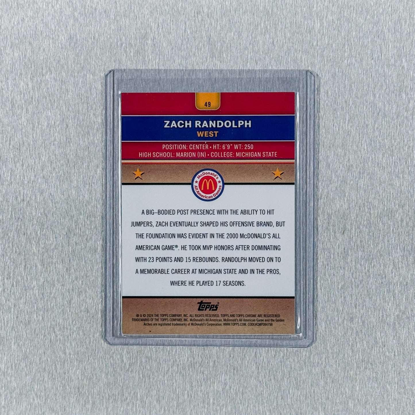 2024 Topps Chrome McDonald’s All American - McDonald a lot