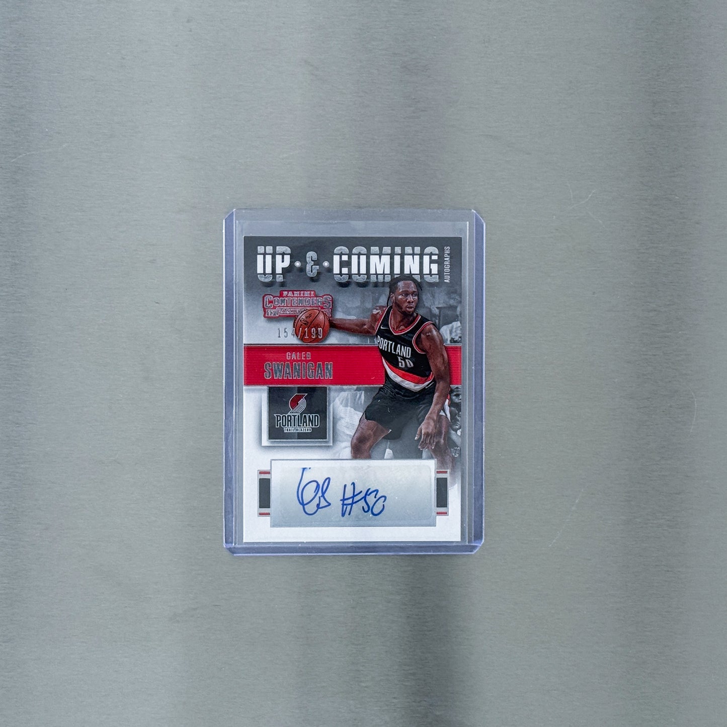2017-18 Panini ContendersBasketball - Portland Trail Blazers - Caleb Swanigan - Up and Coming Contenders Autographs - 154/199