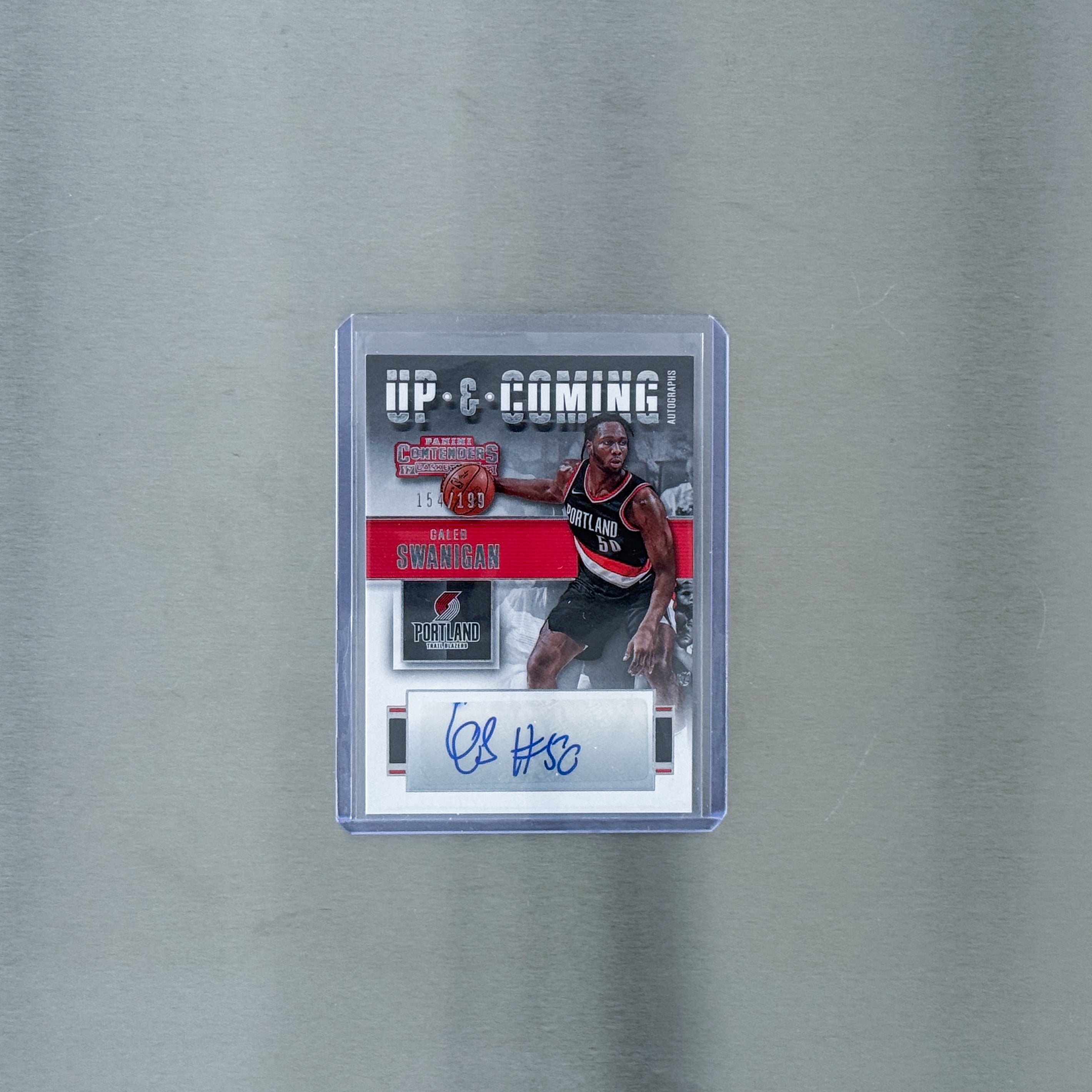 2017-18 Panini ContendersBasketball - Portland Trail Blazers - Caleb Swanigan - Up and Coming Contenders Autographs - 154/199