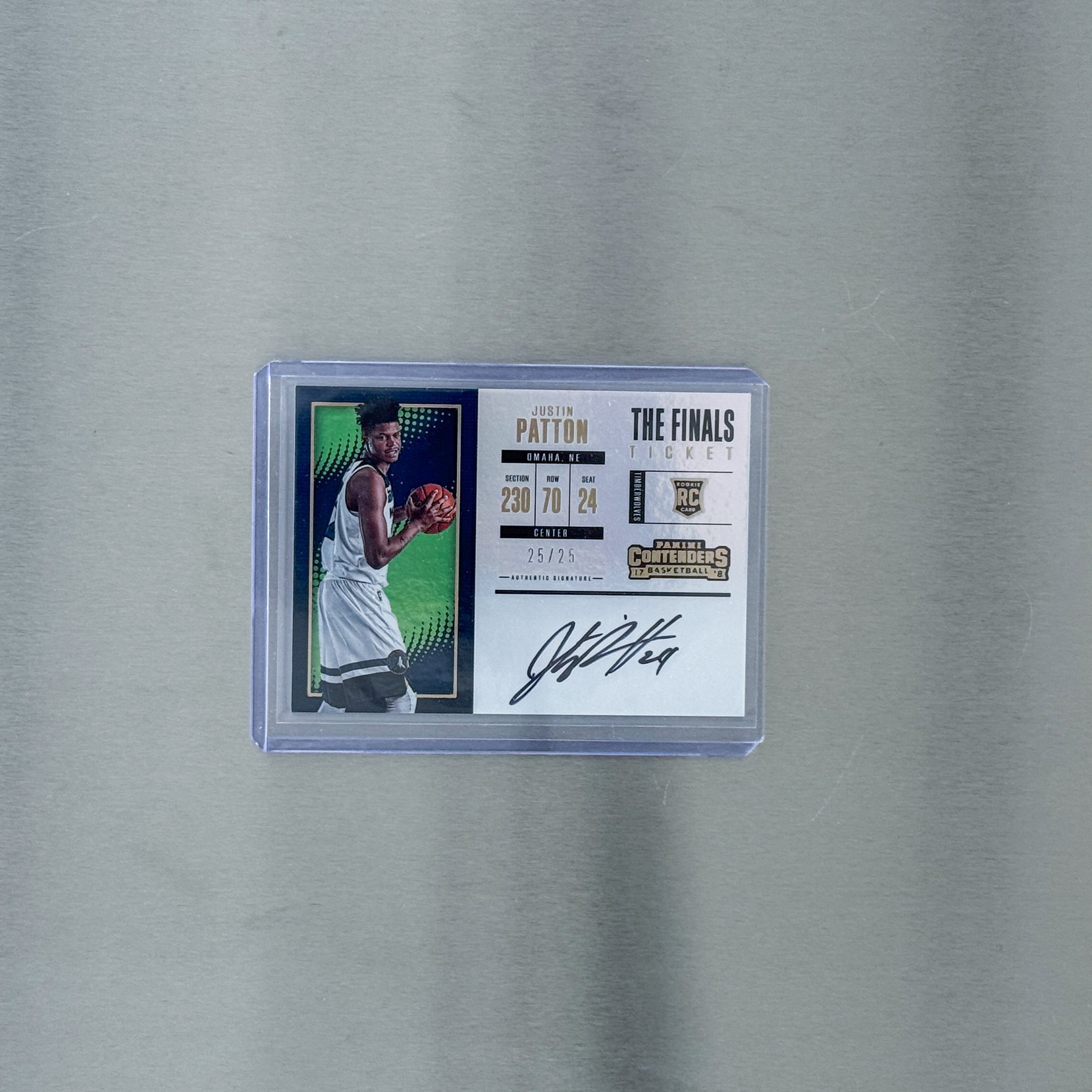 2017-18 Panini ContendersBasketball - Timberwolves - Justin Patton The Finals Tickets 25/25