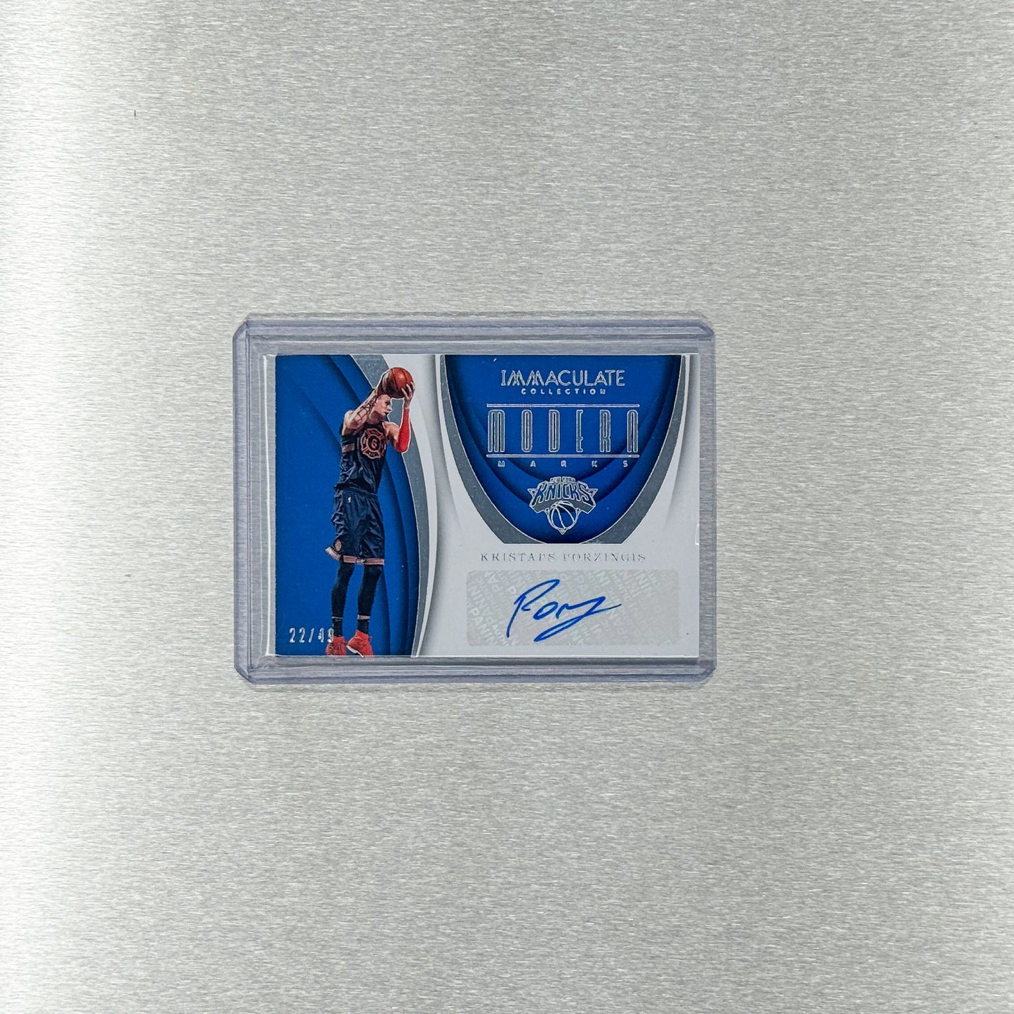2017-18 Panini Immaculate Basketball - New York Knicks - Kristaps Porzingis - Modern Marks 22/49