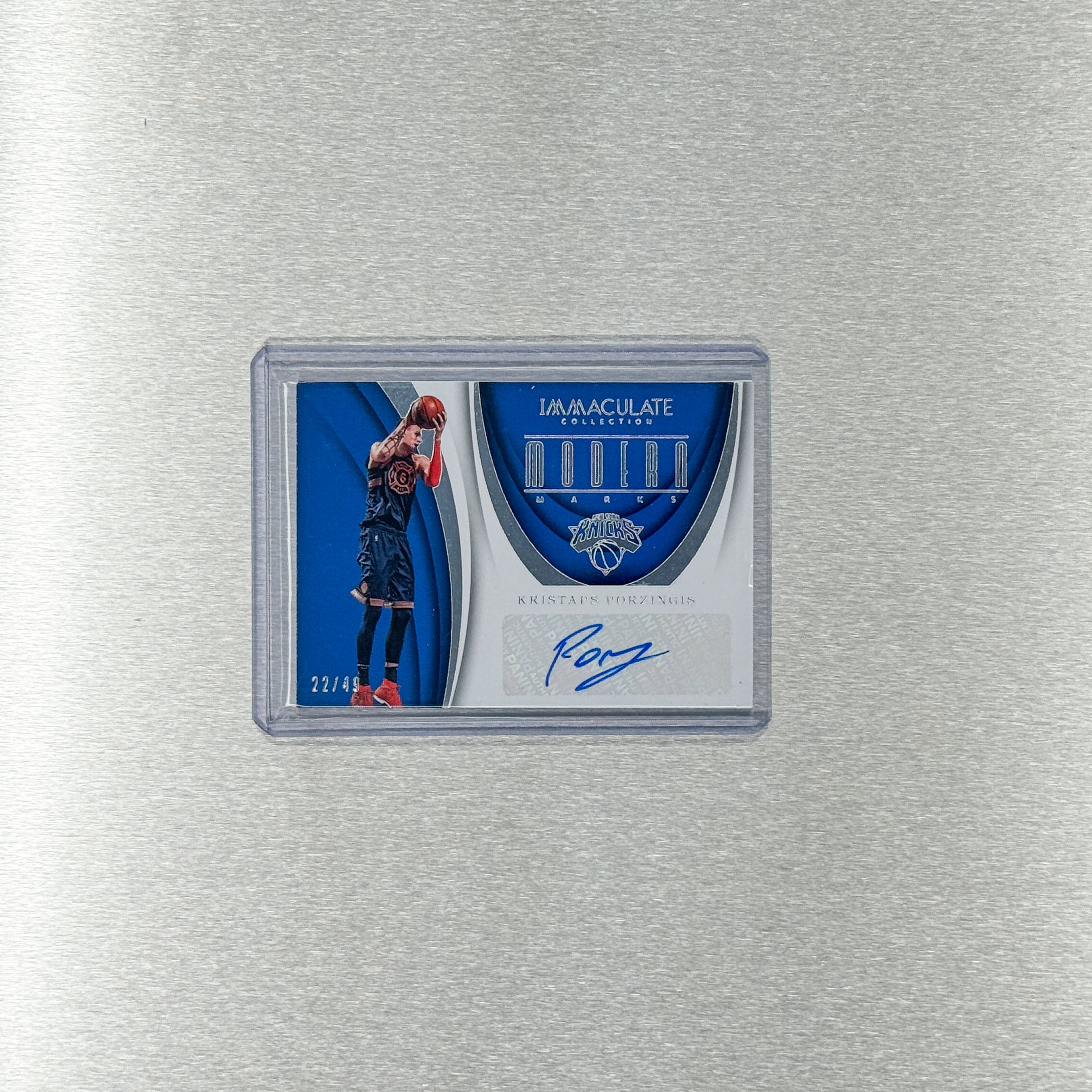 2017-18 Panini Immaculate Basketball - New York Knicks - Kristaps Porzingis - Modern Marks 22/49
