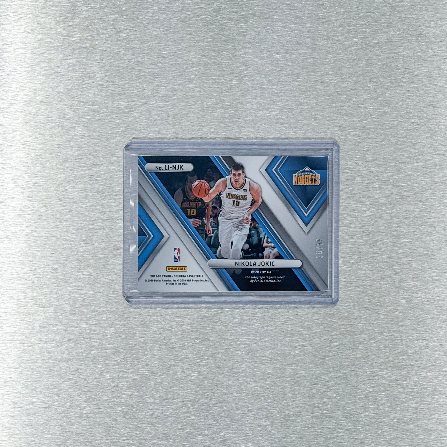 2017-18 Panini Spectra Basketball - Denver Nuggets - Nikola Jokic - locked in auto 15/99