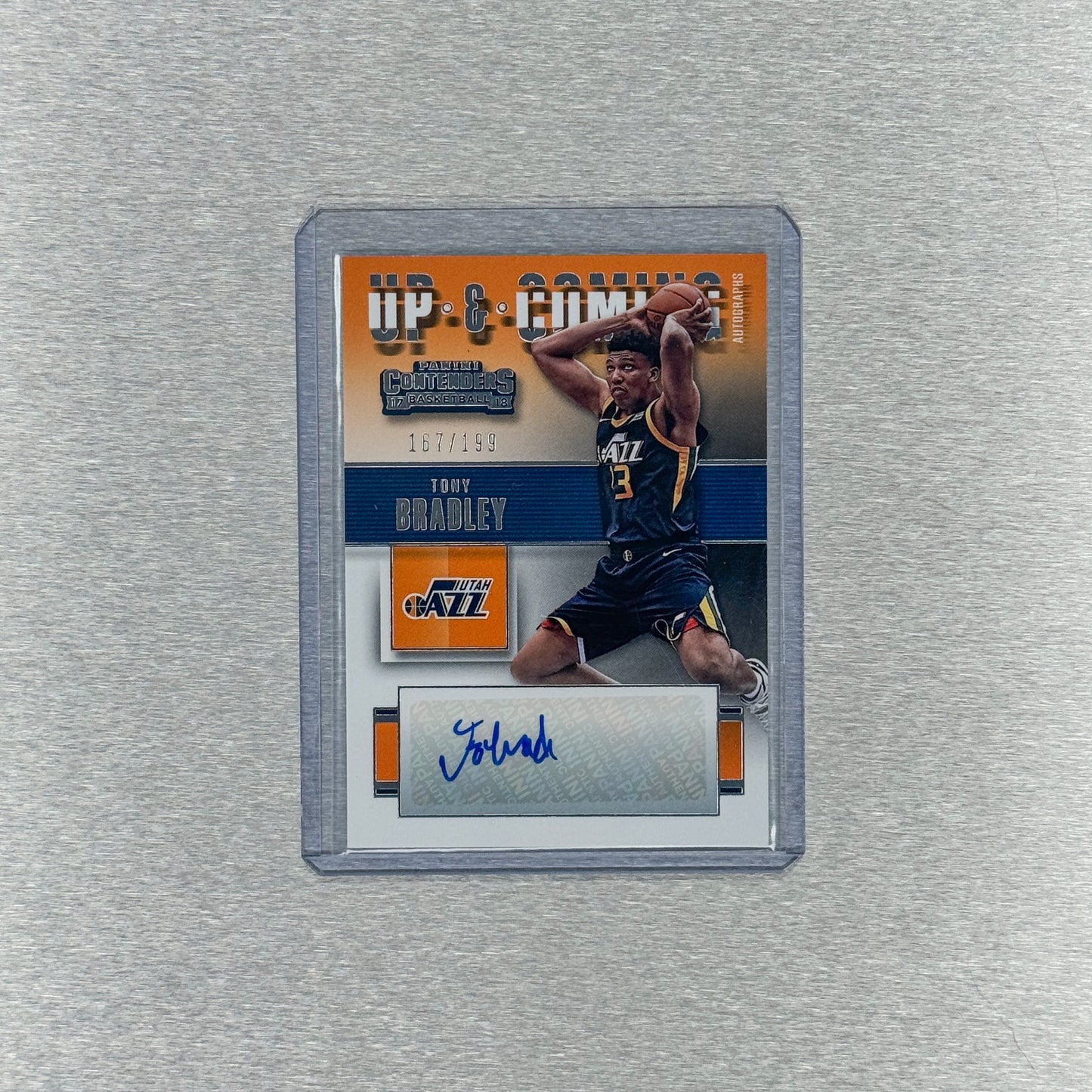 2017-18 Panini Contenders Basketball - Utah Jazz  - Up and Coming Contenders Autographs - Tony Bradley 167/199