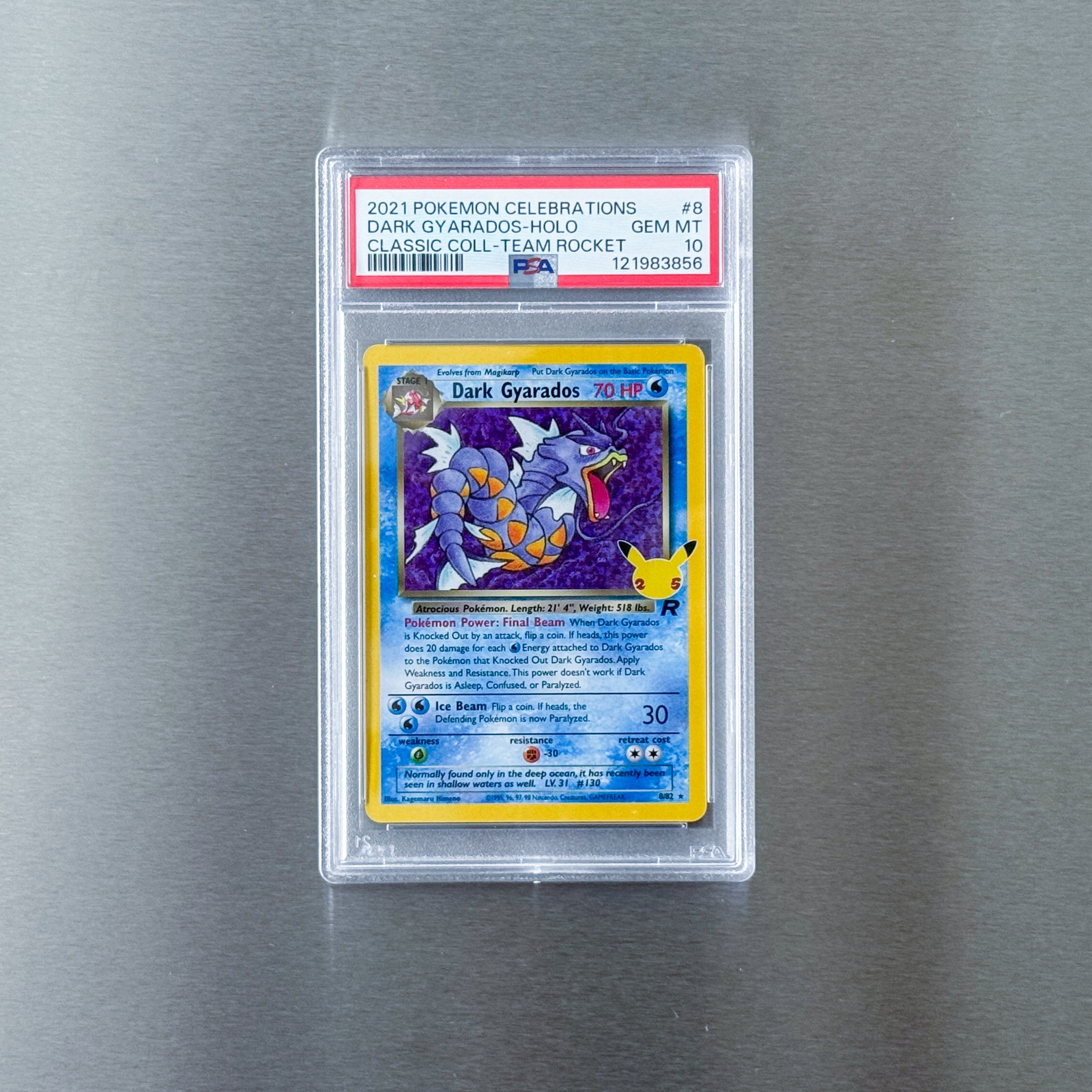 2021 ポケモン ダークギャラドス ホロカード 2021 POKEMON CELEBRATIONS - DARK GYARADOS- HOLO CLASSIC COL-TEAM