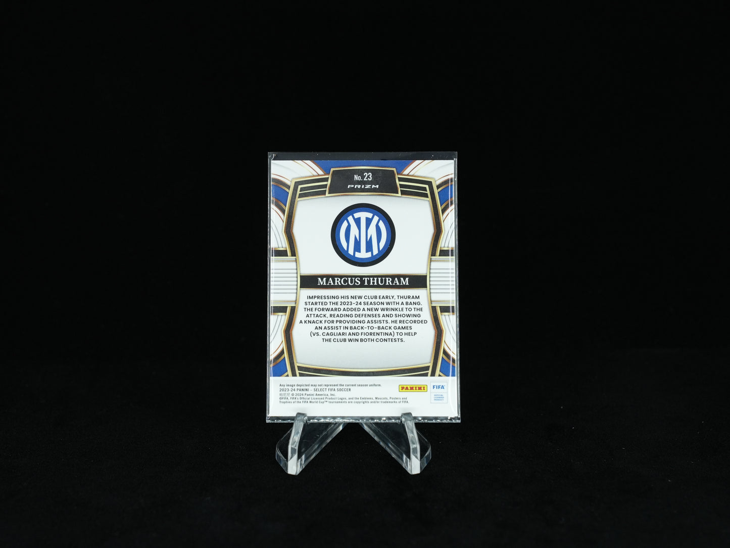 2023-2024 PANINI- SELECT FIFA - FC InterMilan - Marcus Thuram - Equalizers Blue Color match
