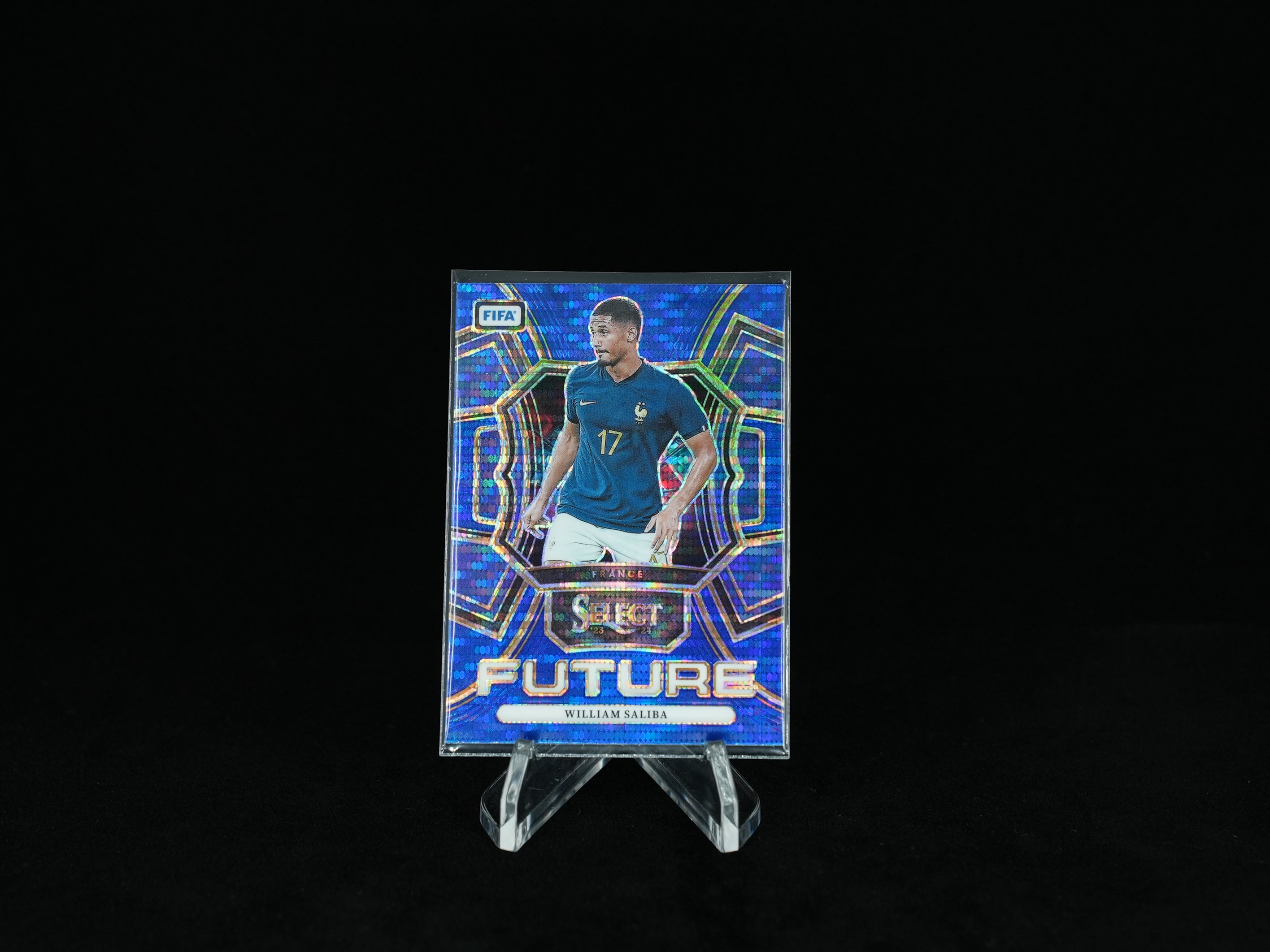 2023-2024 PANINI- SELECT FIFA - France - William Saliba - Future Select Blue Prizm Color match