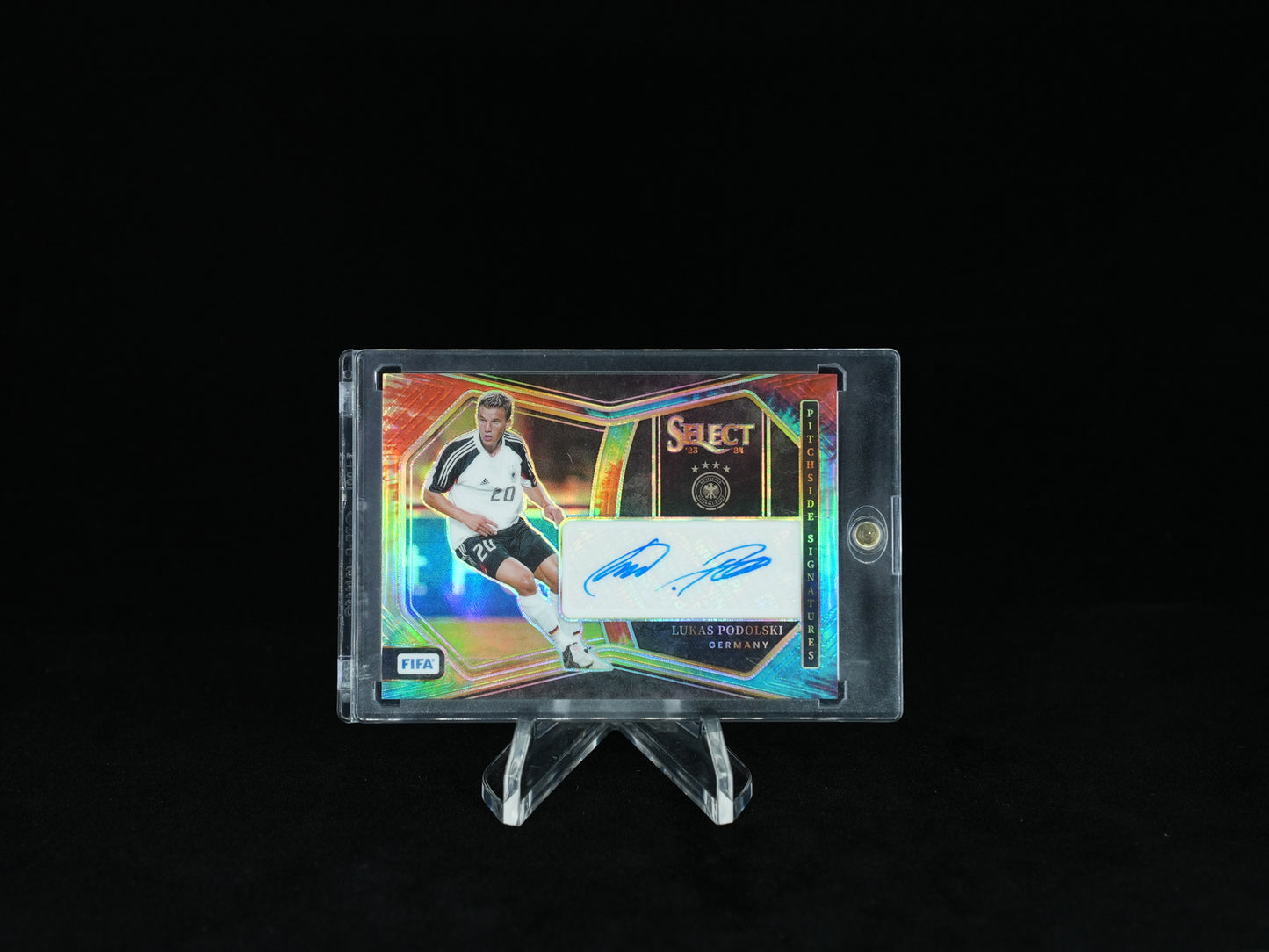 2023-2024 PANINI- SELECT FIFA - Germany - Lukas Podolski Pitchside Signatures - Tie-Dye 10/25