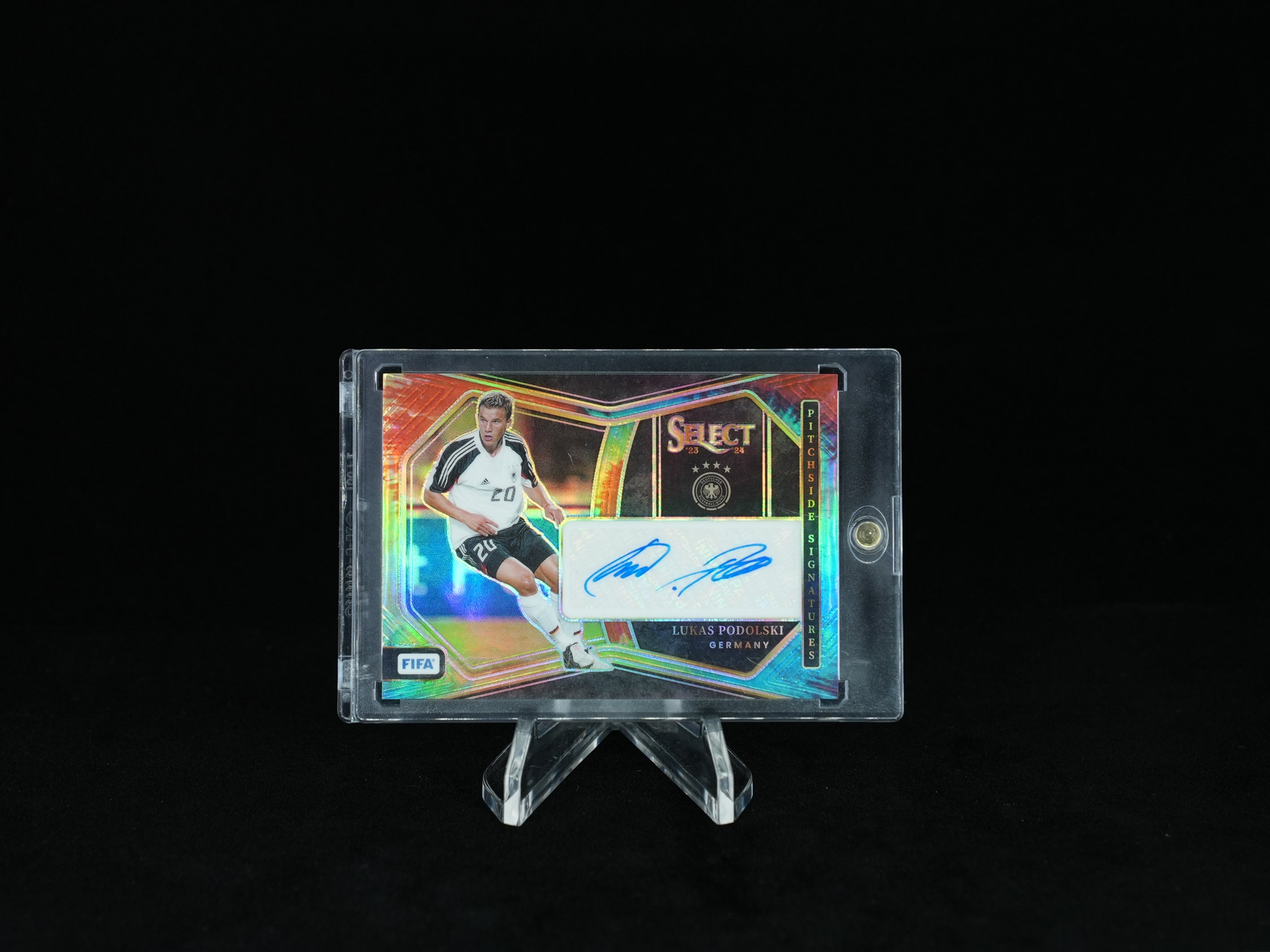 2023-2024 PANINI- SELECT FIFA - Germany - Lukas Podolski Pitchside Signatures - Tie-Dye 10/25