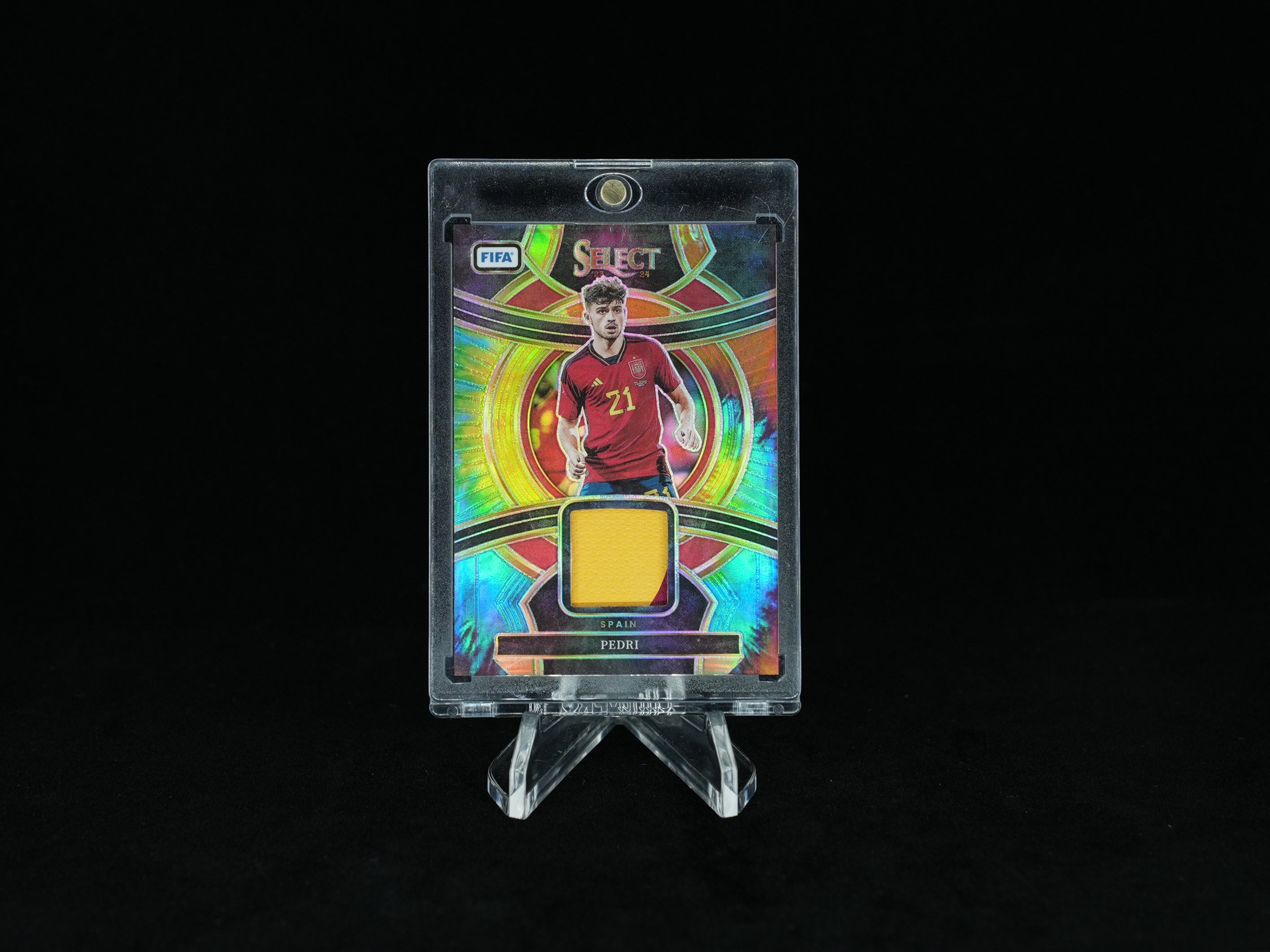 2023-2024 PANINI- SELECT FIFA - Spain - Pedri - Select Swatches Tie-Dye Jersey number 21/25
