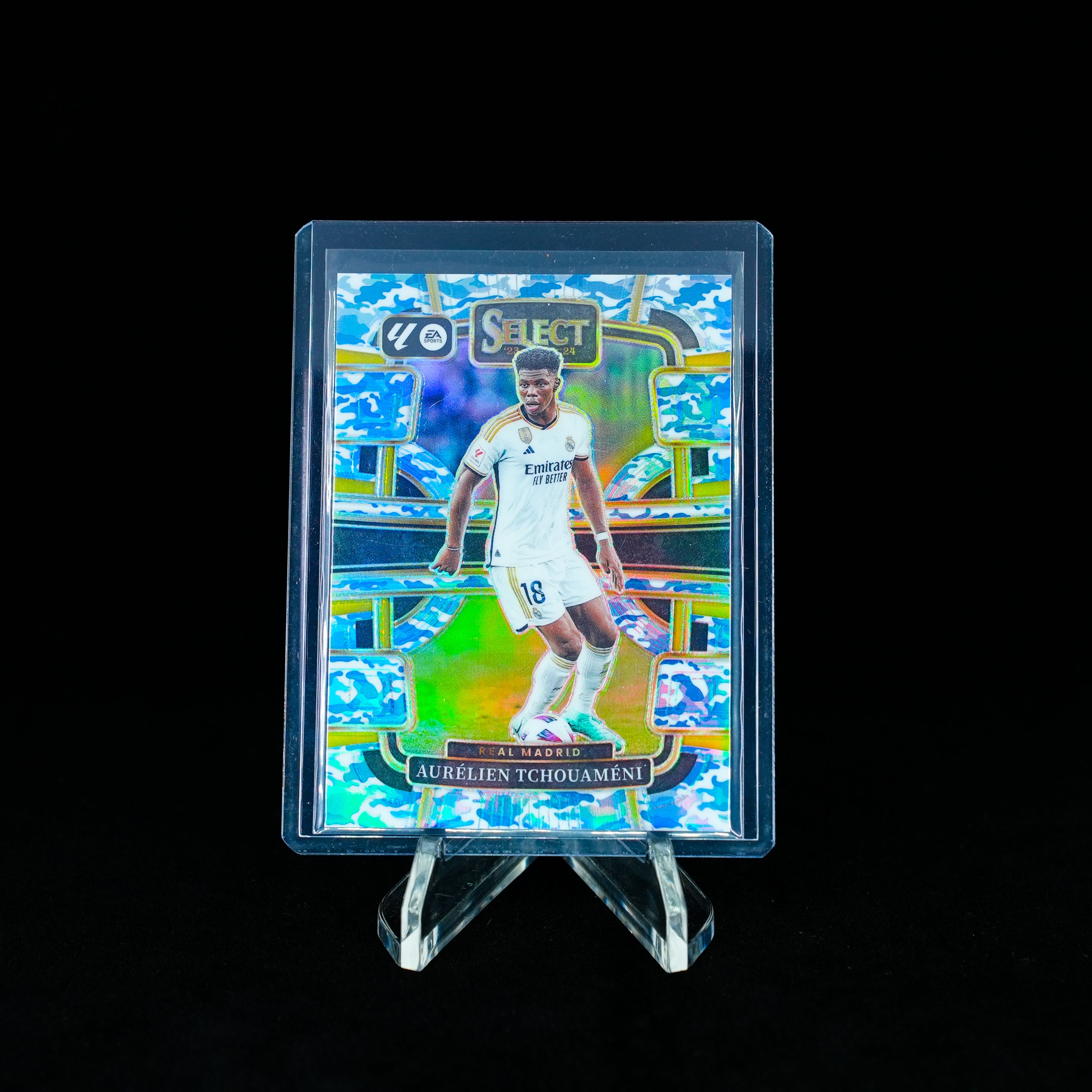 2023-2024 Panini-Select la liga-Aurelien Tchouameni-Winter Camo Prizm 57/99