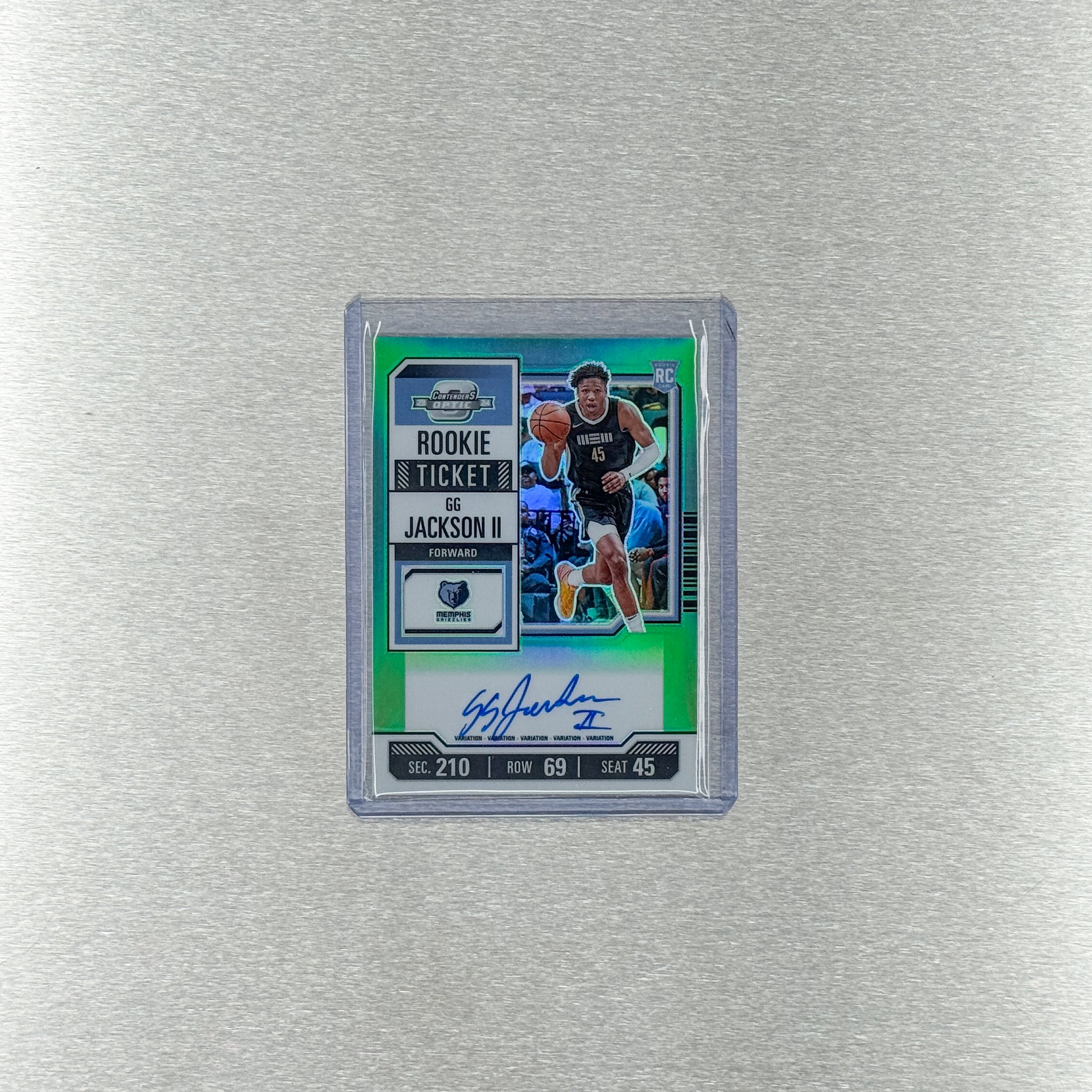 2023-24 Panini Contenders Optic Basketball - Memphis Grizzlies - GG Jackson II - Rookie Season Ticket auto 5/75
