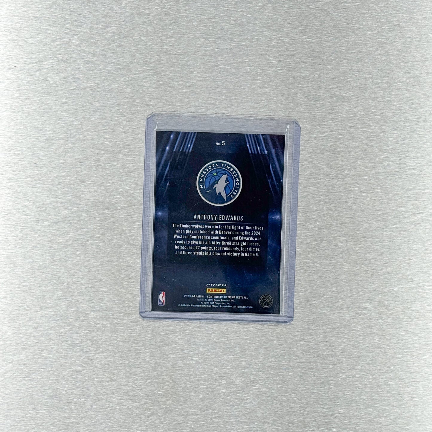 2023-24 Panini Contenders Optic Basketball - Minnesota Timberwolves - Anthony Edwards