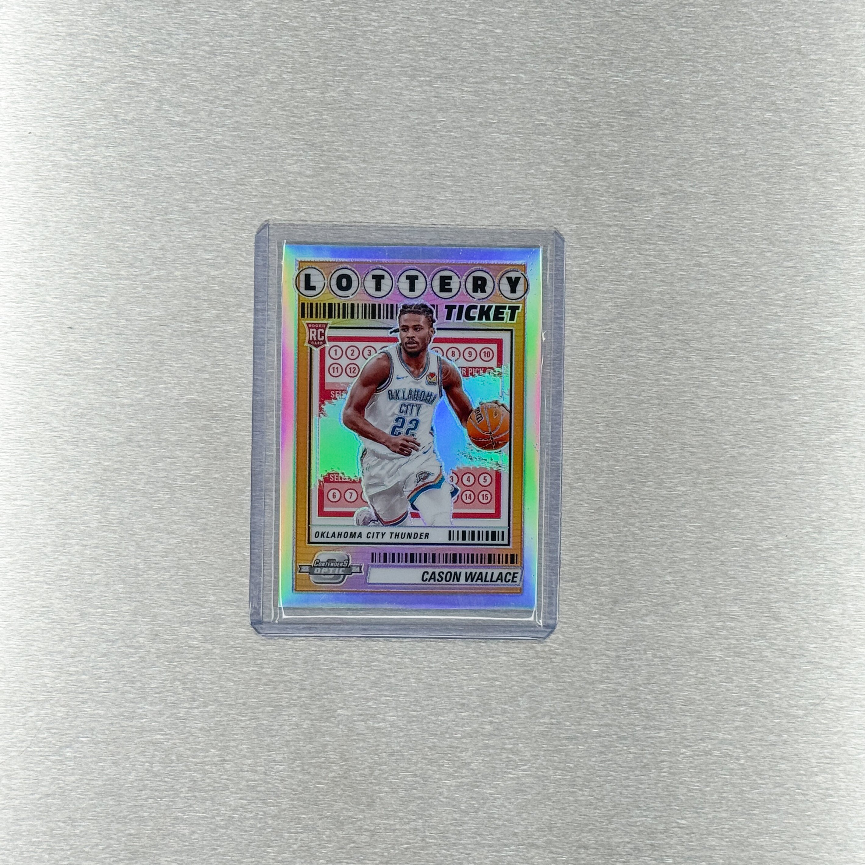 2023-24 Panini Contenders Optic Basketball - Oklahoma City Thunder - Cason Wallace - Lottery Ticket prizm