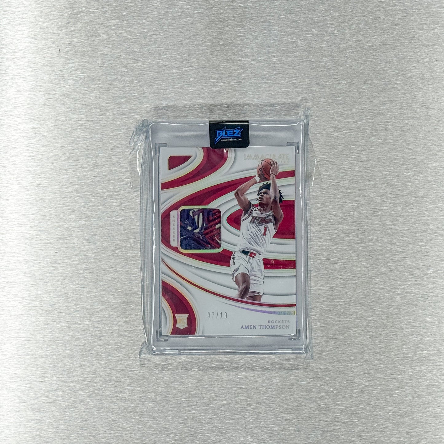 2023-24 Panini Immaculate Basketball – Houston Rockets - Amen Thompson 7/10- Sneaker Swatches
