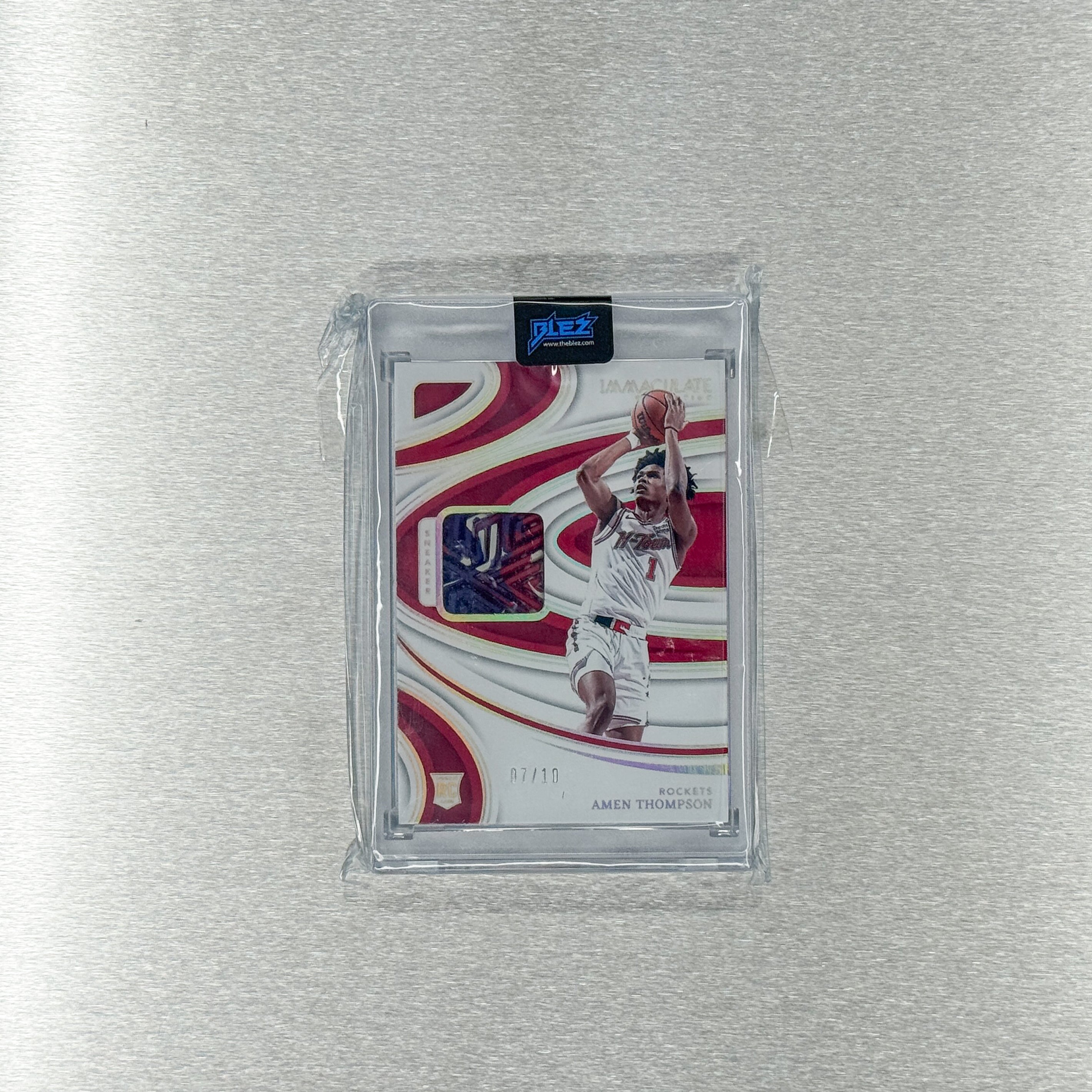 2023-24 Panini Immaculate Basketball – Houston Rockets - Amen Thompson 7/10- Sneaker Swatches