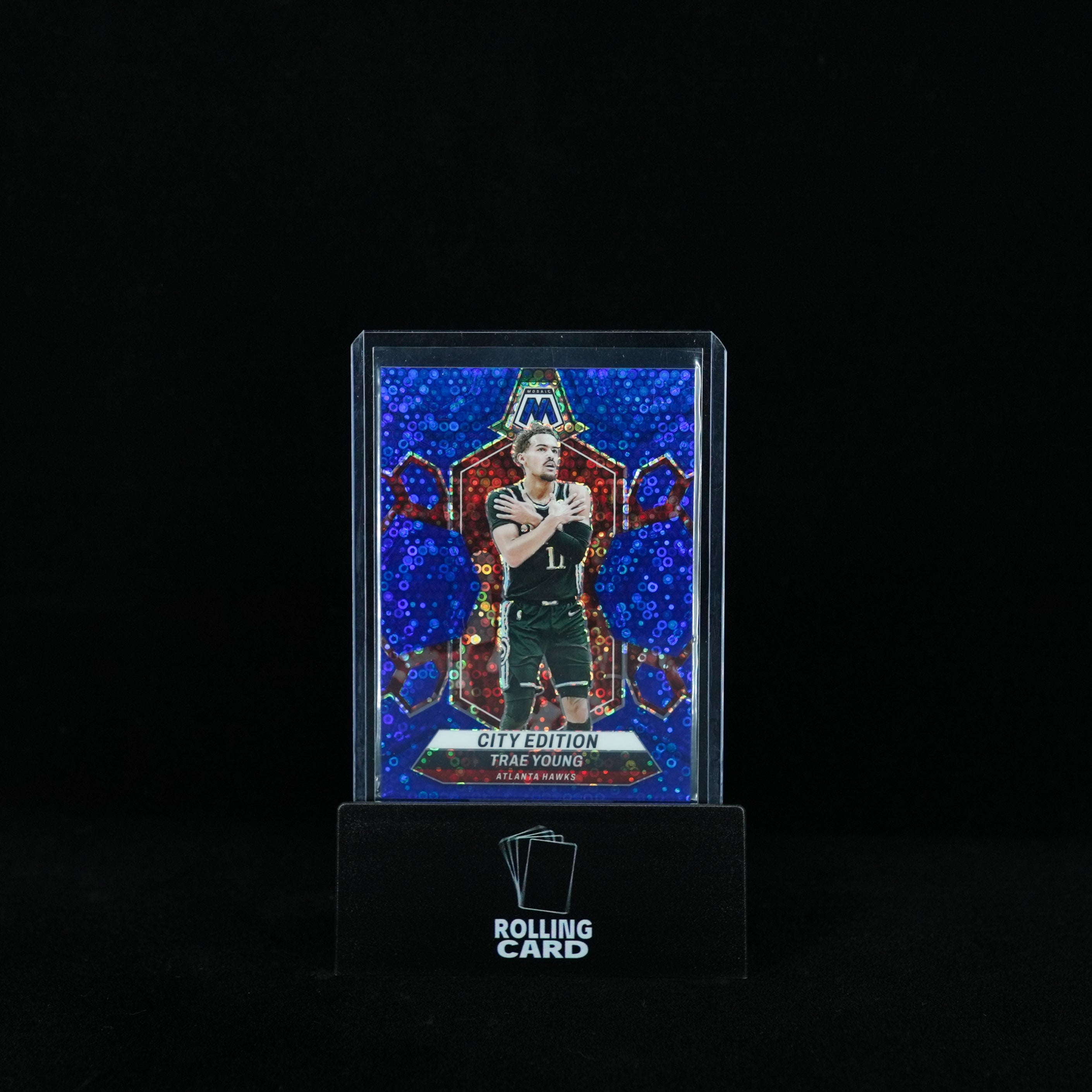 2023-24 Panini Mosaic Basketball - Atlanta Hawks - Trae Young - blue prizm 32/85