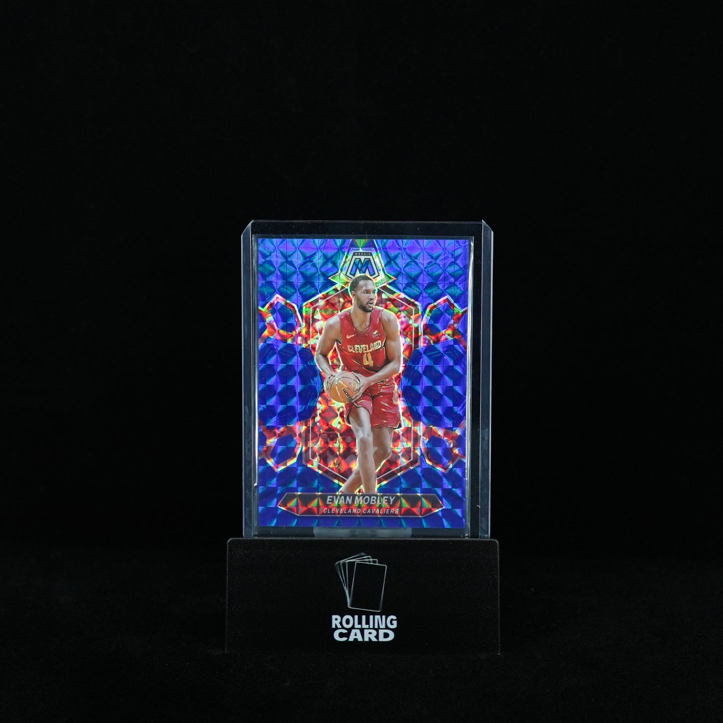 2023-24 Panini Mosaic Basketball - Cleveland Cavaliers - Evan Mobley - Blue prizm 004/199