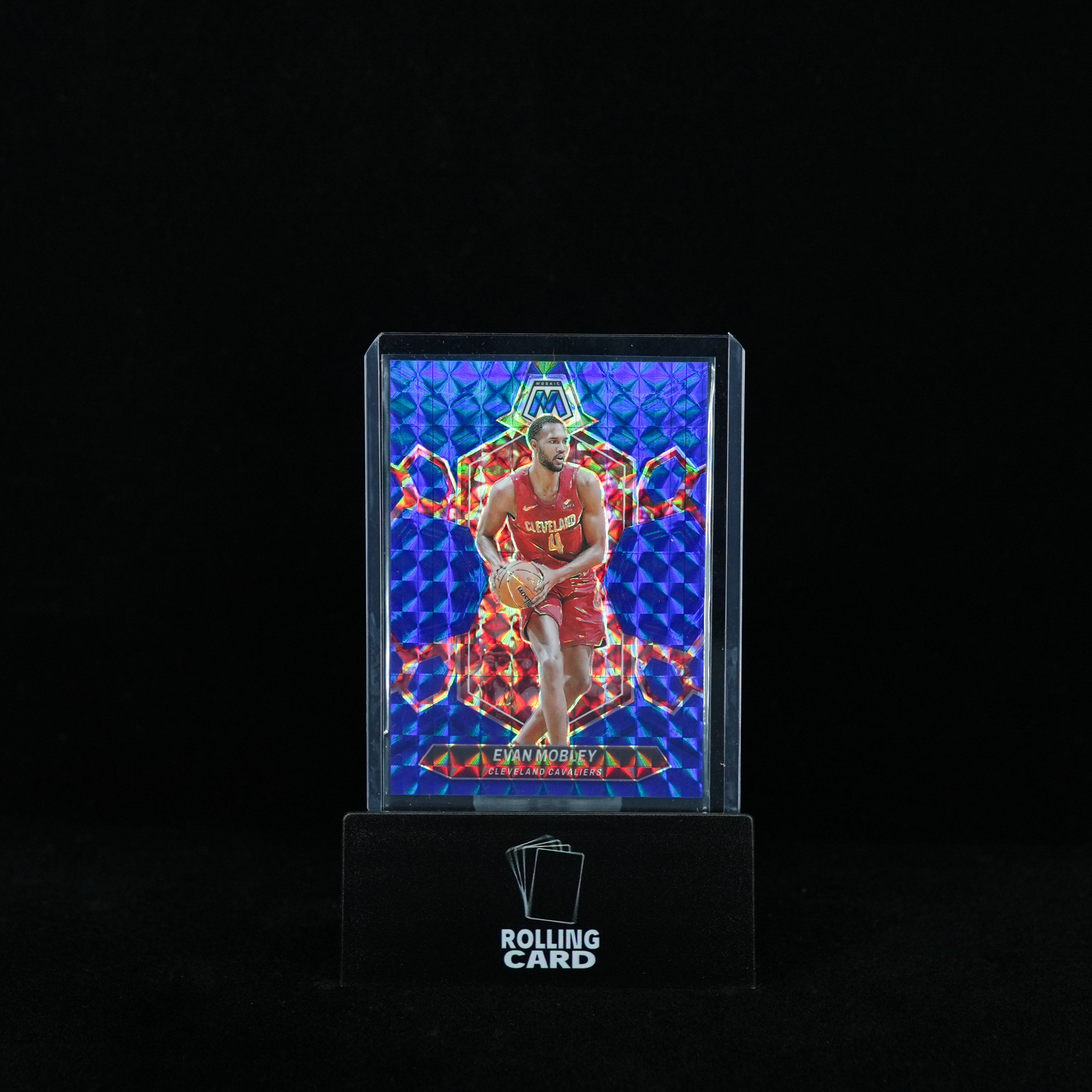 2023-24 Panini Mosaic Basketball - Cleveland Cavaliers - Evan Mobley - Blue prizm 004/199