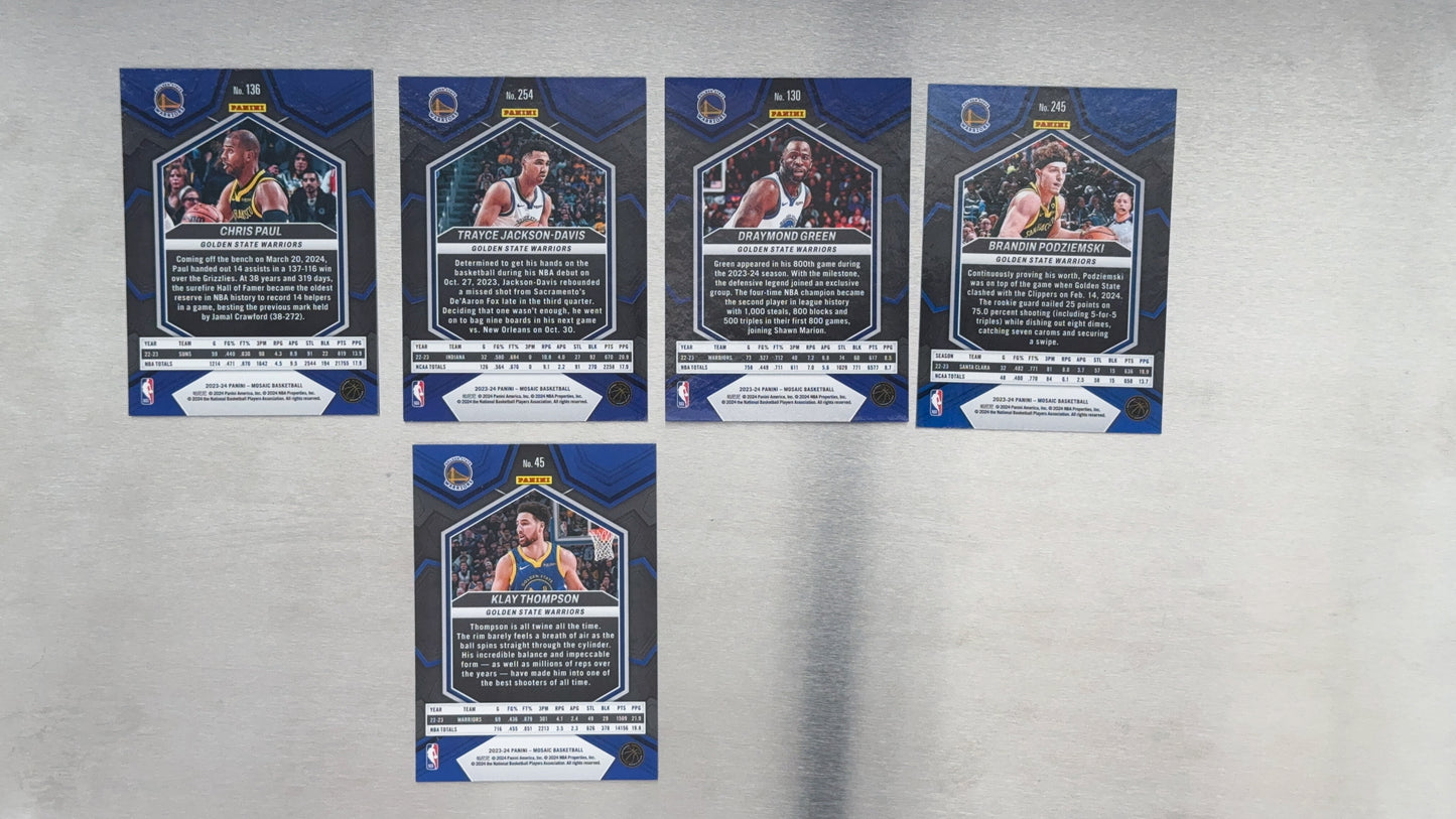 2023-24 Panini Mosaic Basketball - Golden State Warriors