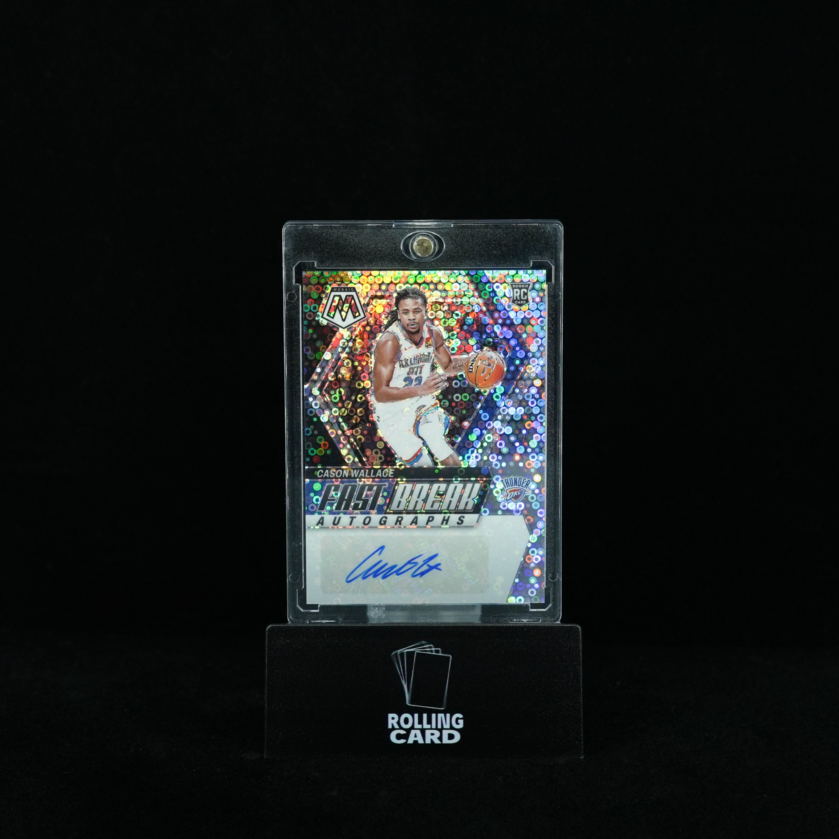 2023-24 Panini Mosaic Basketball - Oklahoma City Thunder - Cason Wallace Fast Break Auto