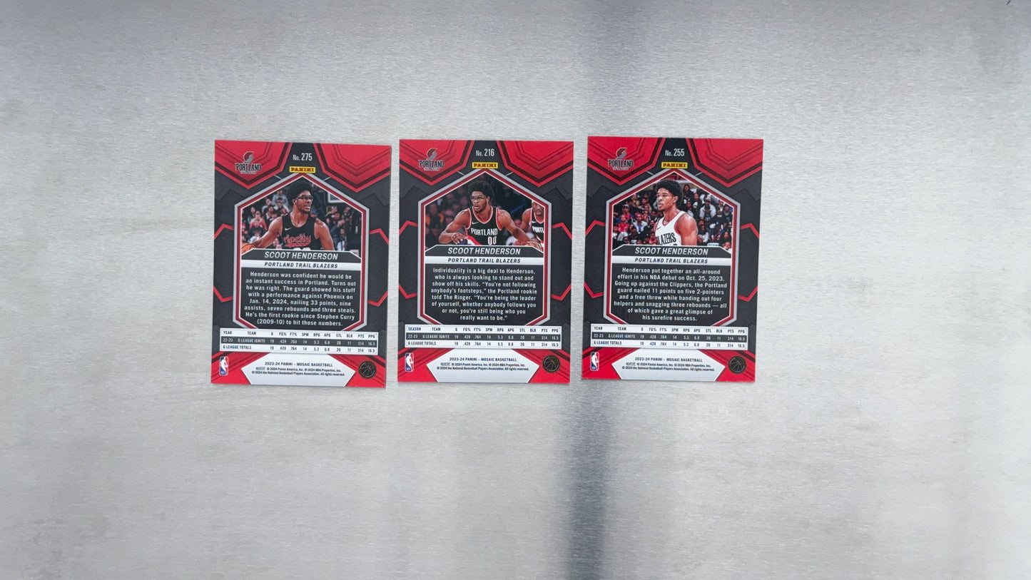 2023-24 Panini Mosaic Basketball - Portland Trail Blazers