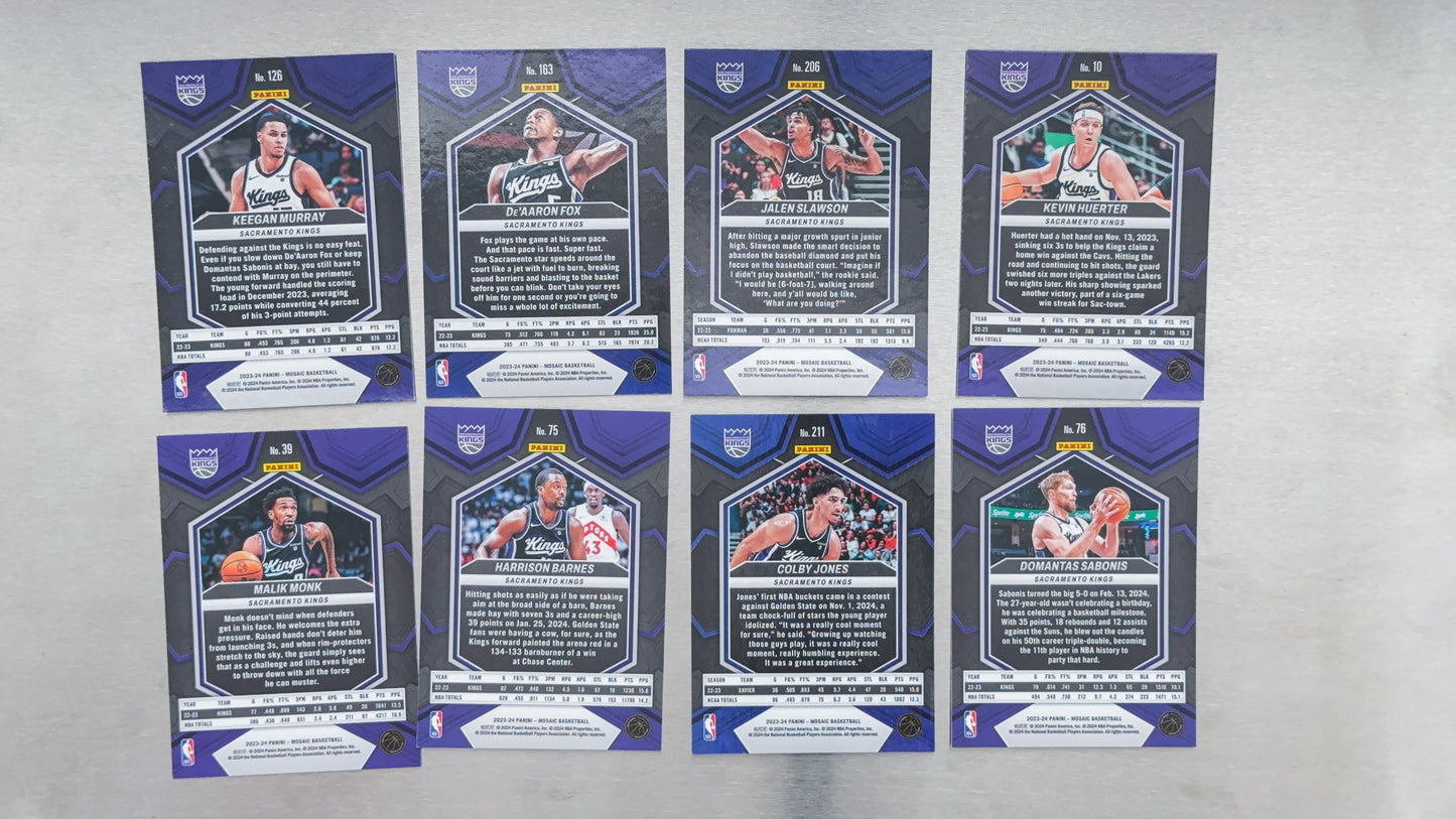 2023-24 Panini Mosaic Basketball - Sacramento Kings
