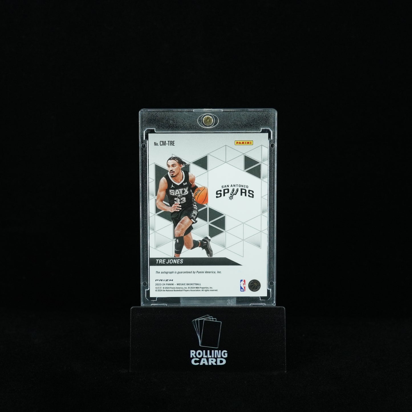 2023-24 Panini Mosaic Basketball - San Antonio Spurs - Tre Jones Collage Auto