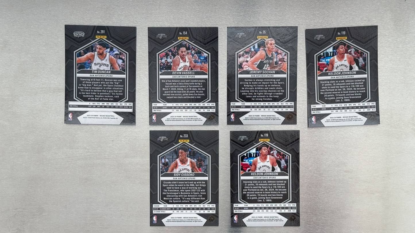 2023-24 Panini Mosaic Basketball - San Antonio Spurs