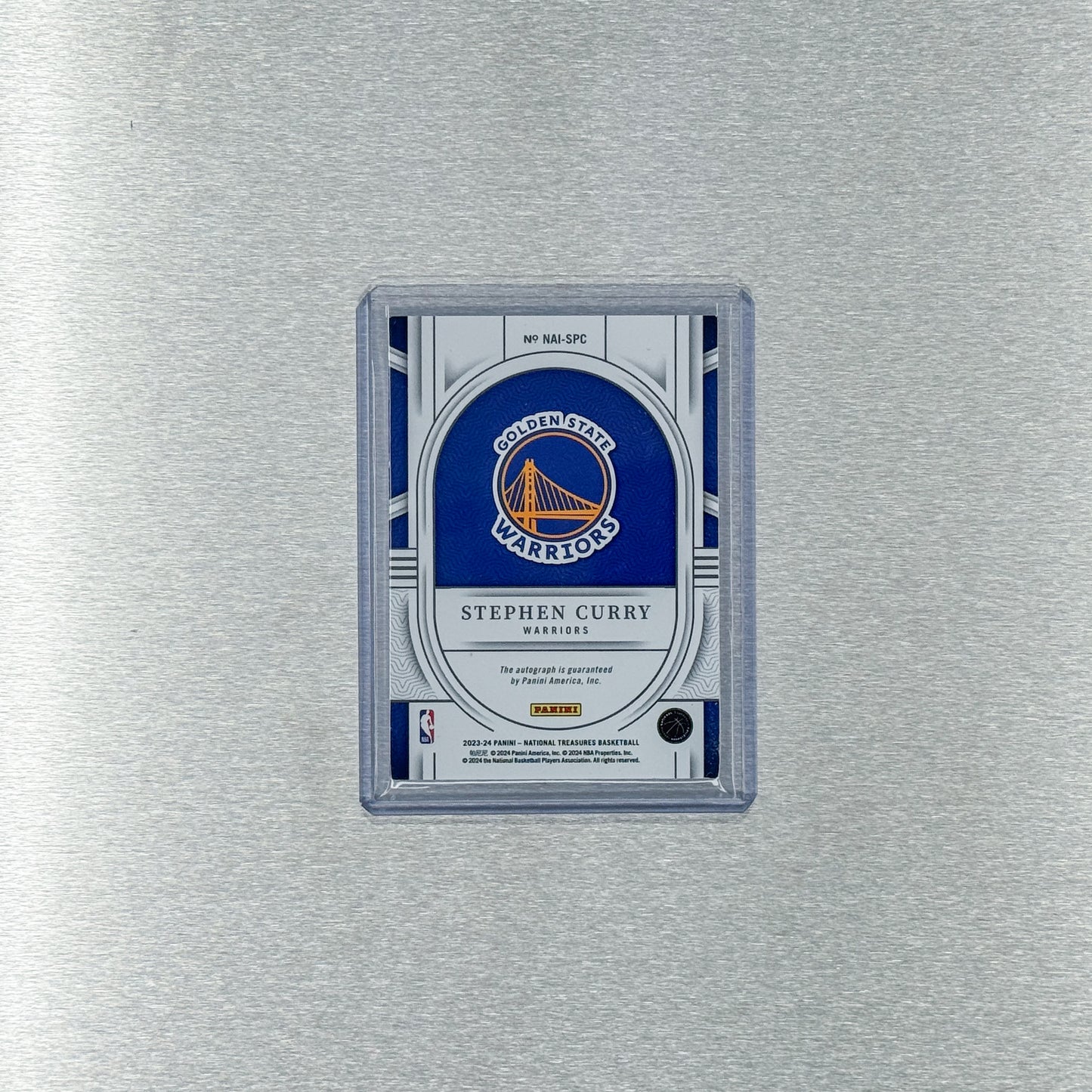 2023-24 Panini National Treasures Basketball - Golden State Warriors - Stephen Curry 1/25 - National Archives Ink
