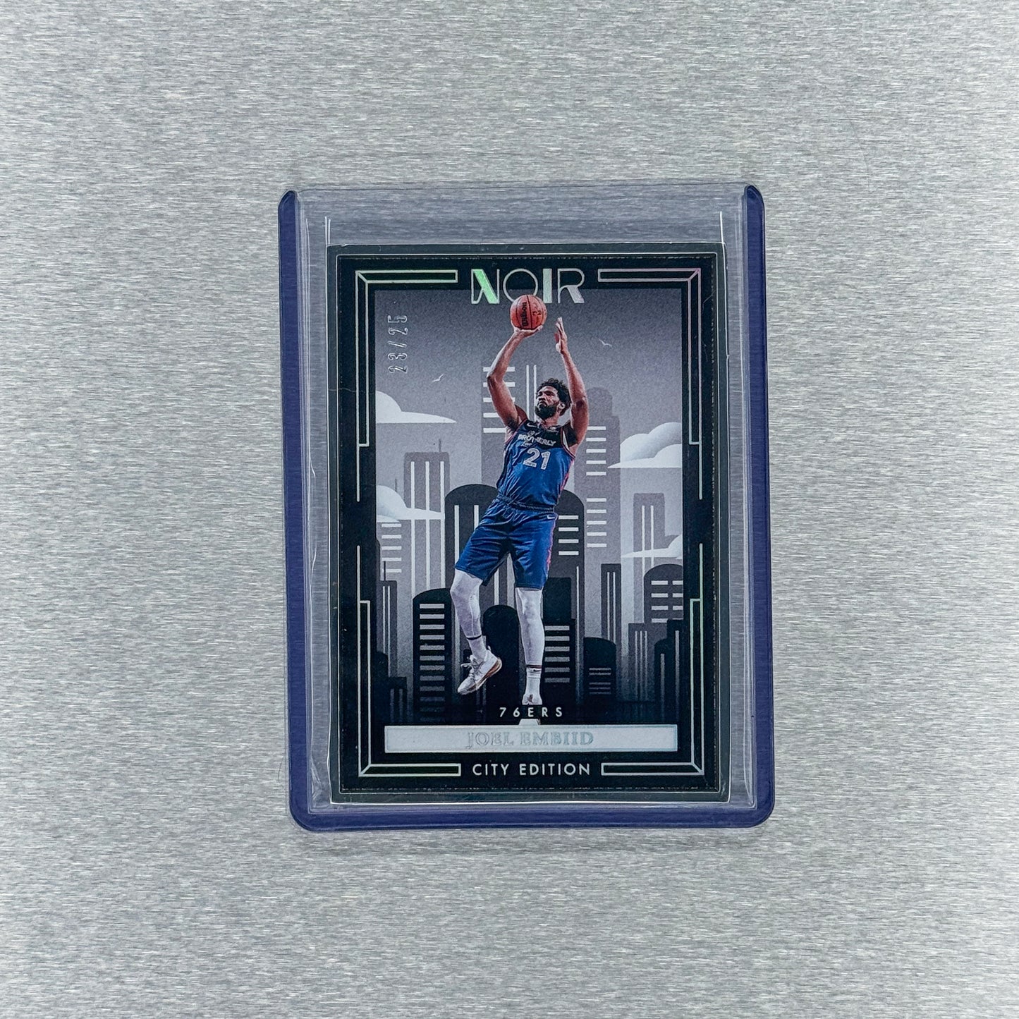 2023-24 Panini Noir Basketball - Philadelphia 76ers - Joel Embiid 23/25 – Metal Frame City