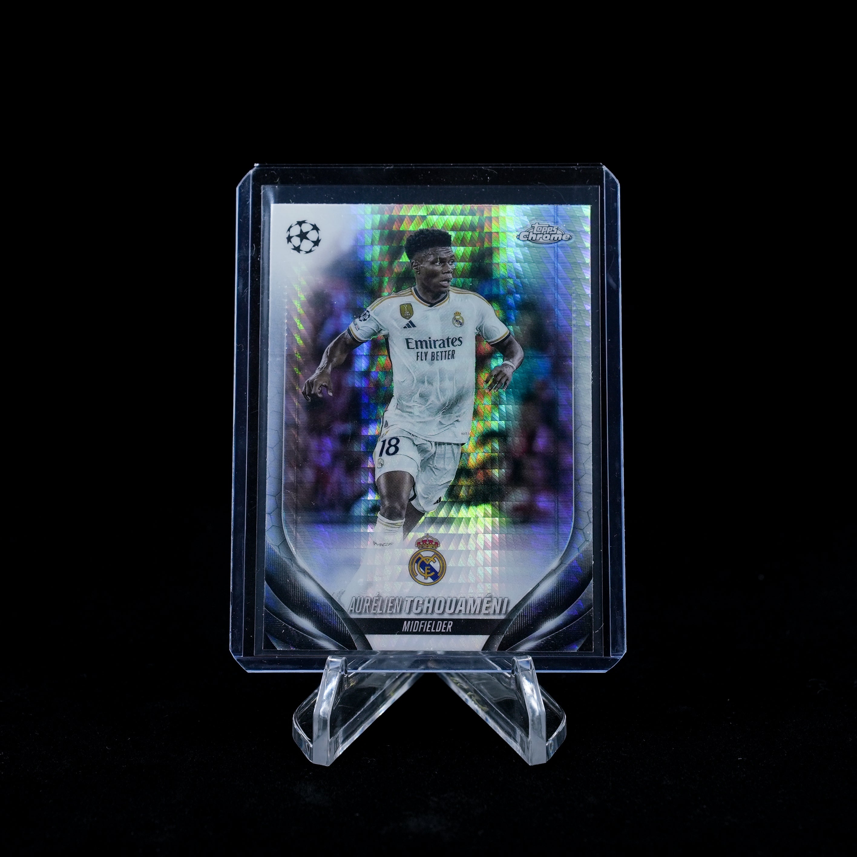 2023-24 Topps Chrome UEFA Club Competitions Soccer-Aurélien Tchouaméni-Prism