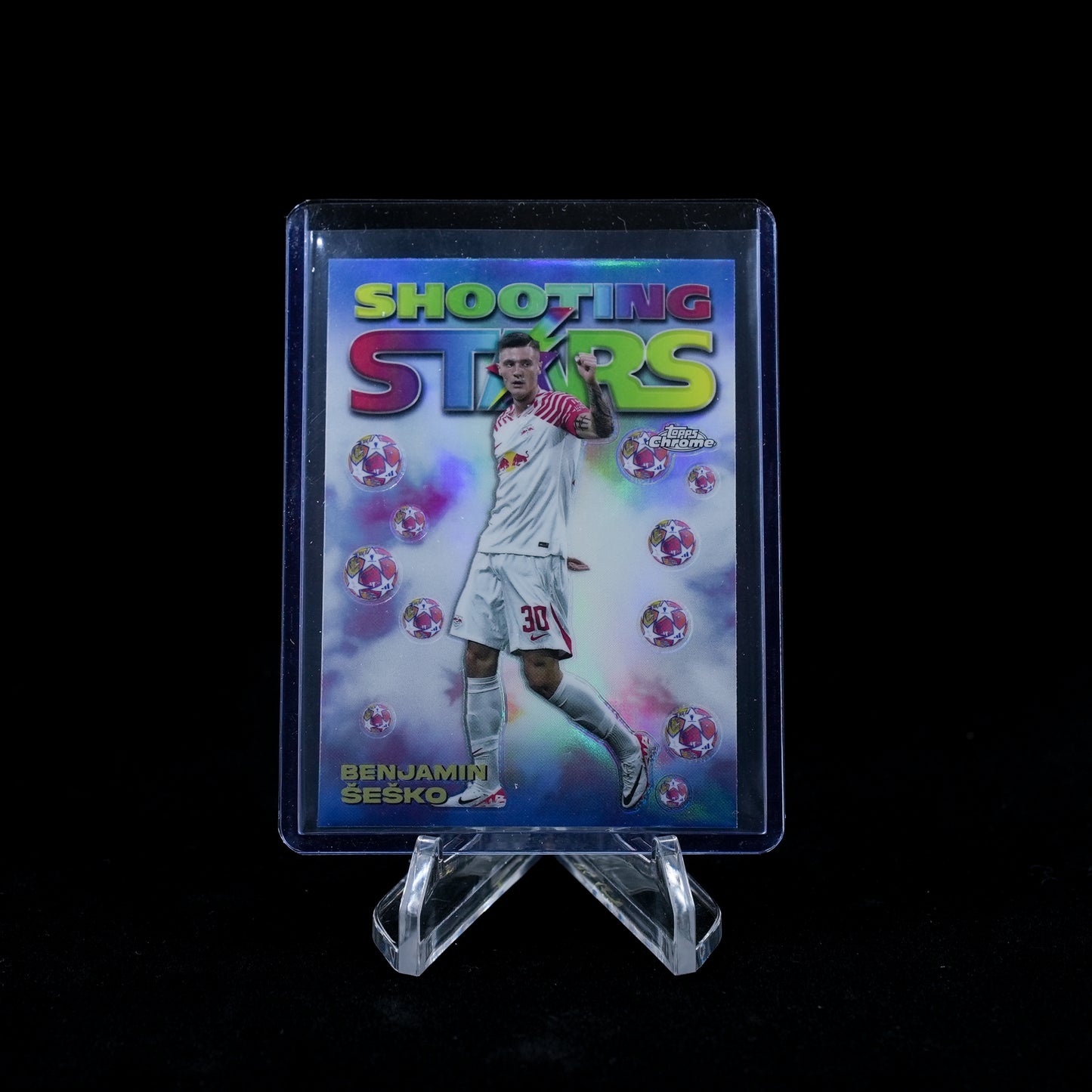 2023-24 Topps Chrome UEFA Club Competitions Soccer-Benjamin Šeško-Shooting Stars
