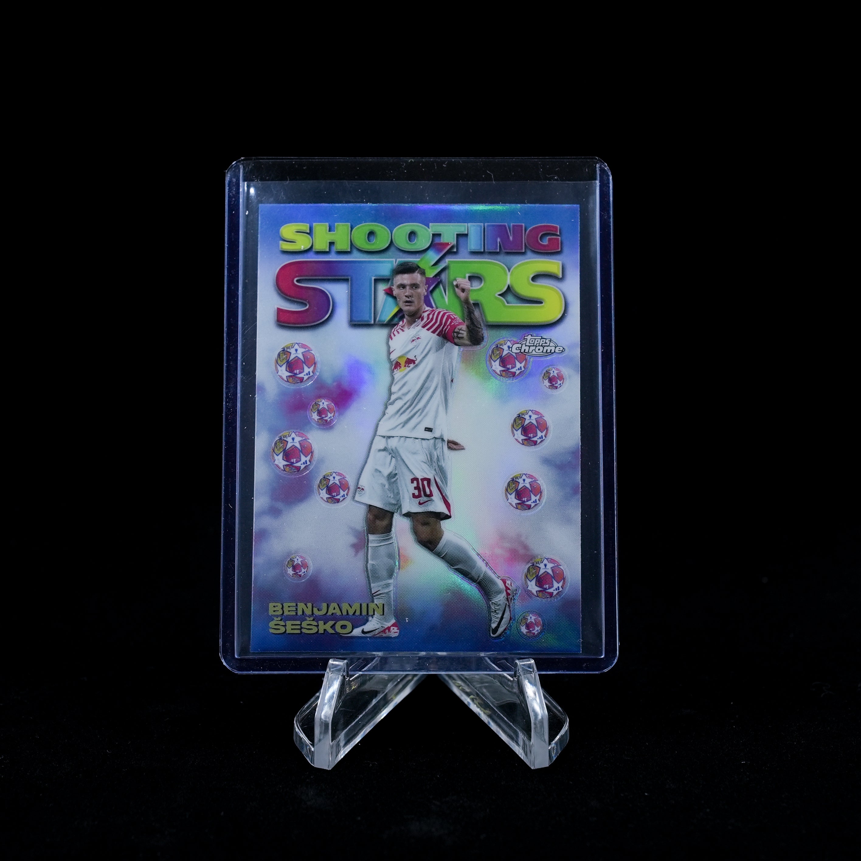 2023-24 Topps Chrome UEFA Club Competitions Soccer-Benjamin Šeško-Shooting Stars