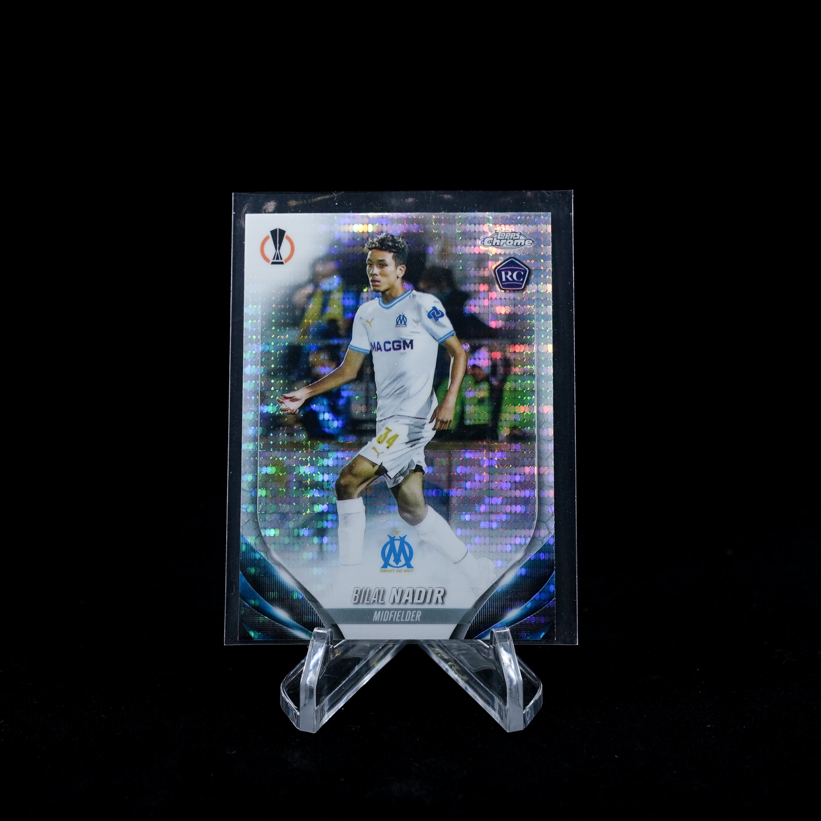 2023-24 Topps Chrome UEFA Club Competitions Soccer-Bilal Nadir-Refractor