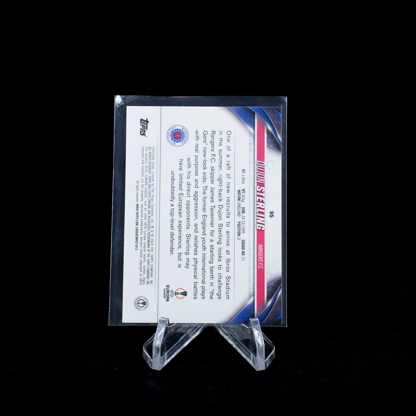 2023-24 Topps Chrome UEFA Club Competitions Soccer - Ranger FC - Base Card
