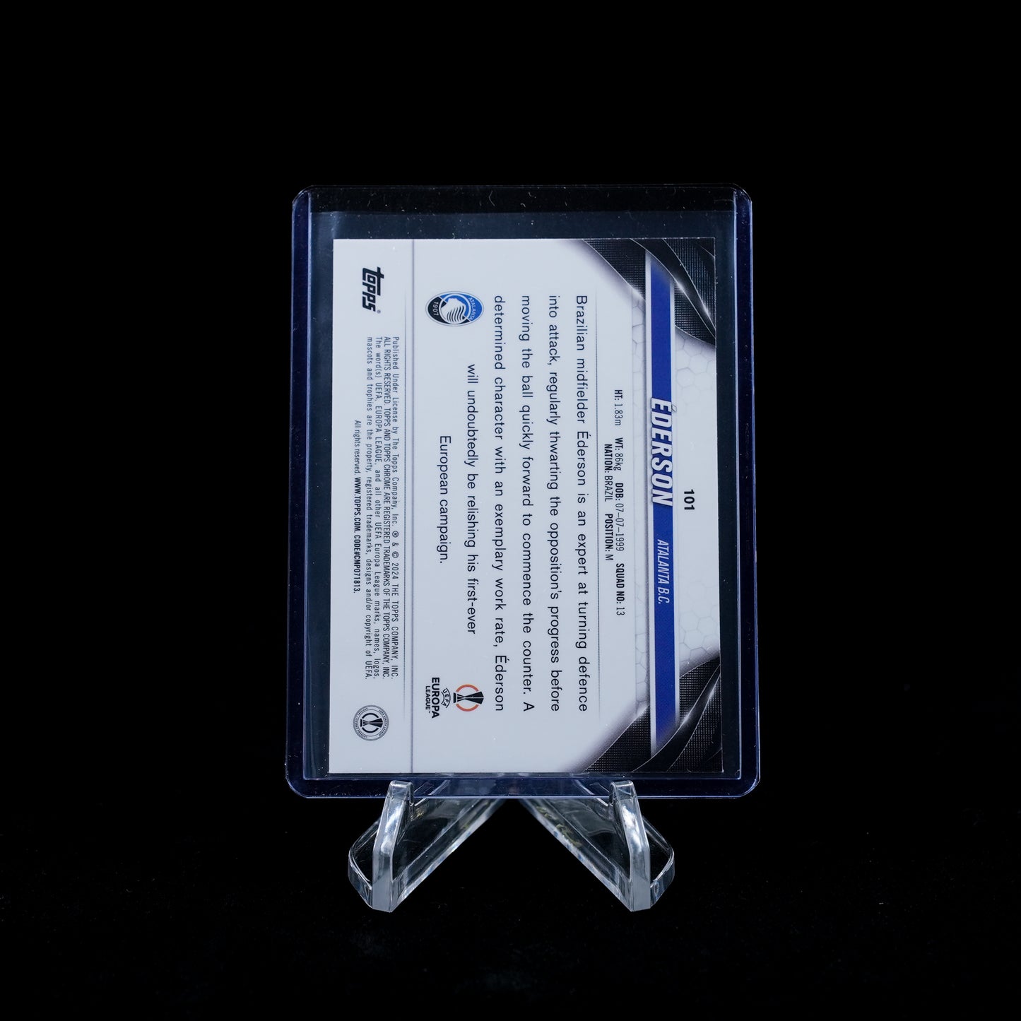 2023-24 Topps Chrome UEFA Club Competitions Soccer-Éderson-Prism