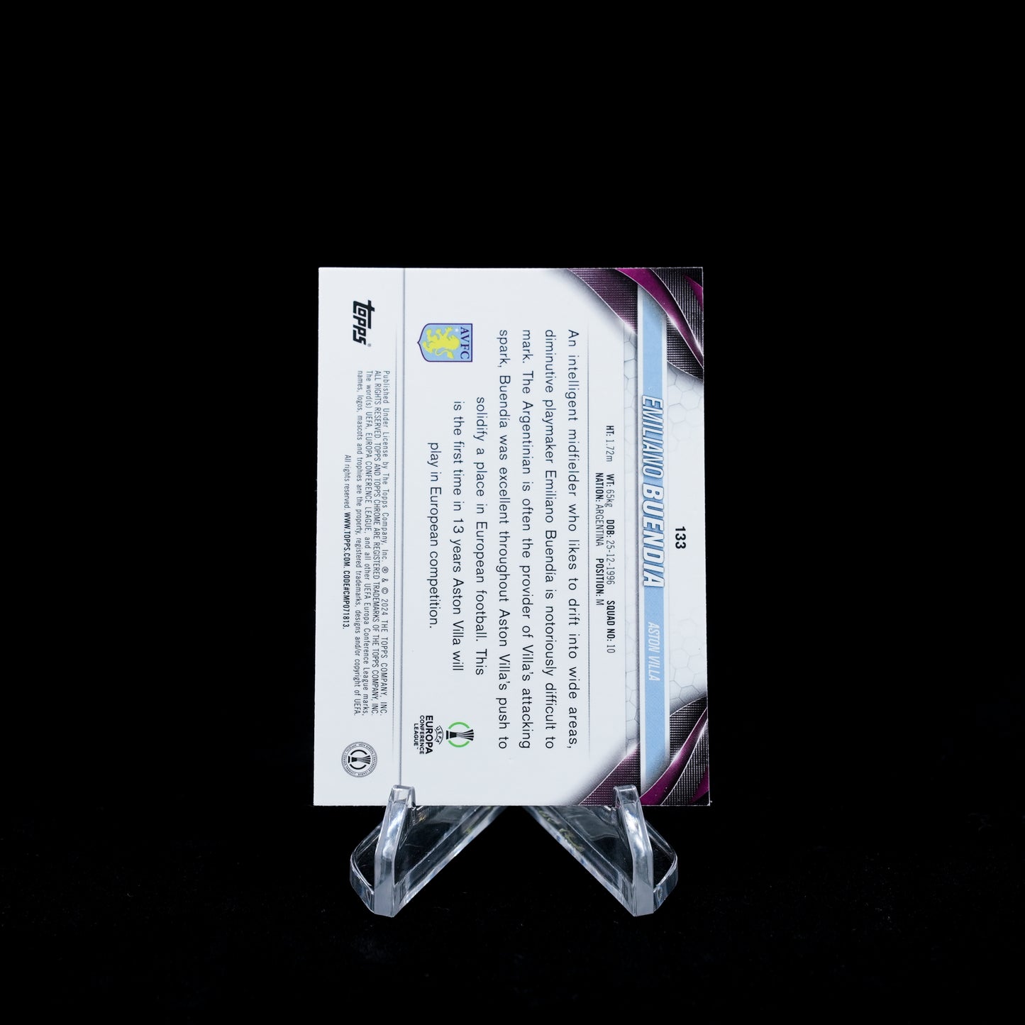 2023-24 Topps Chrome UEFA Club Competitions Soccer-Aston Villa-Base Card