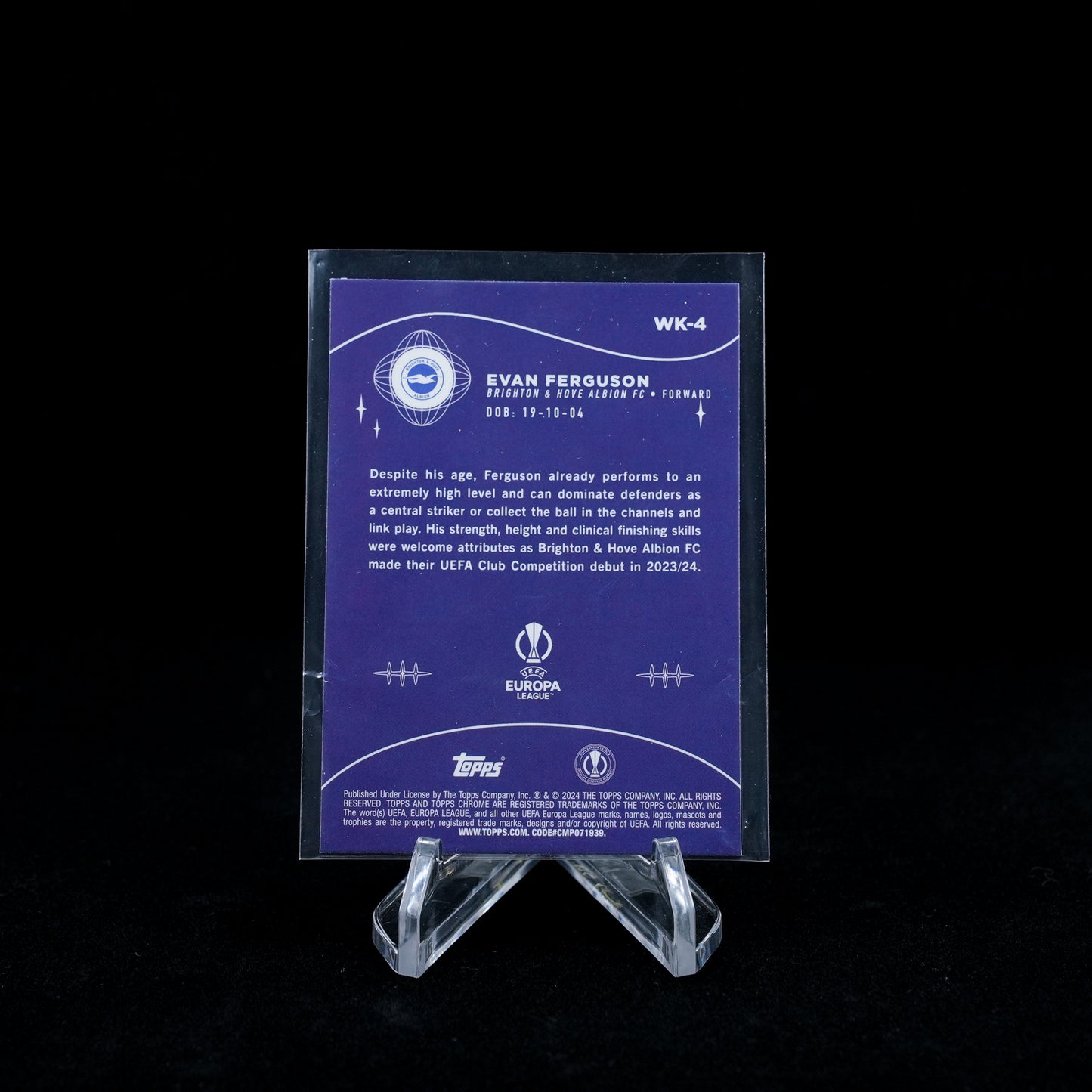 2023-24 Topps Chrome UEFA Club Competitions Soccer-Evan Ferguson-Wonderkids