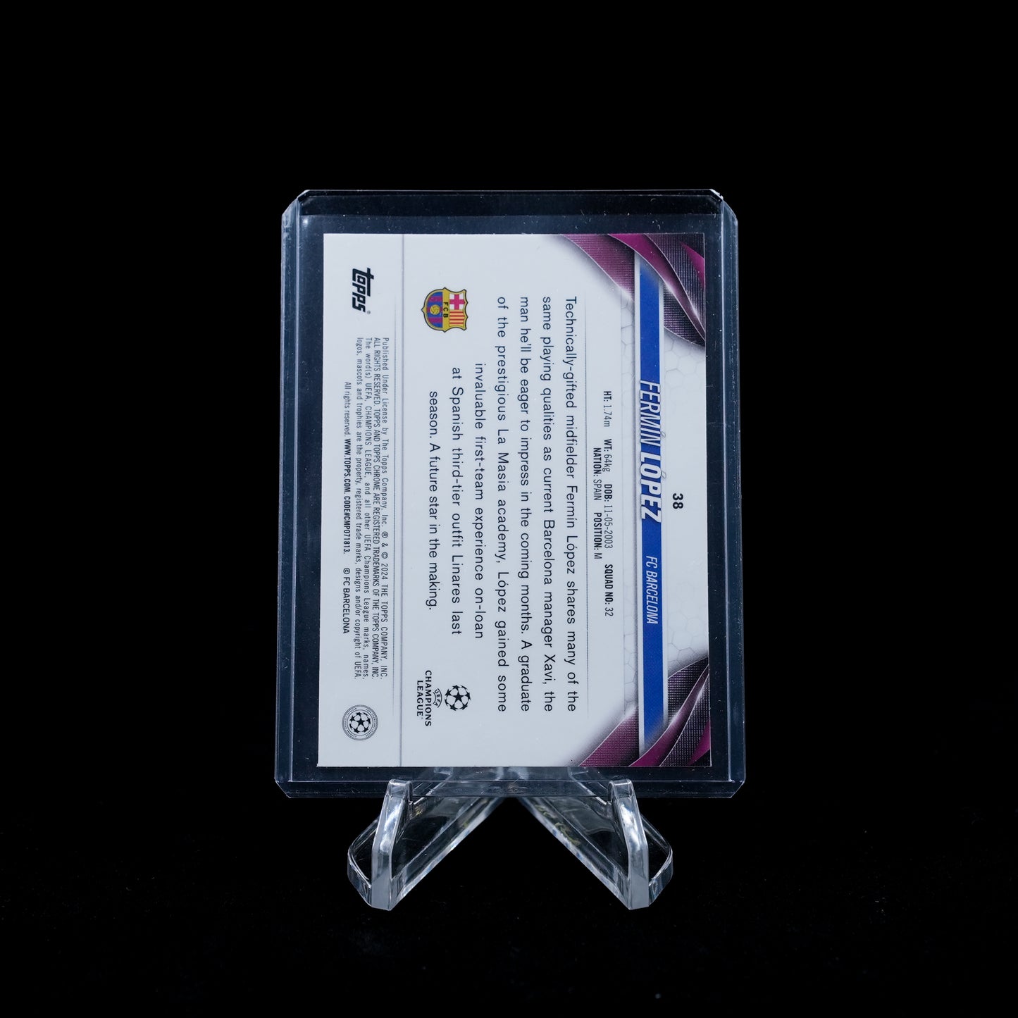 2023-24 Topps Chrome UEFA Club Competitions Soccer-FC Barcelona-Base Card