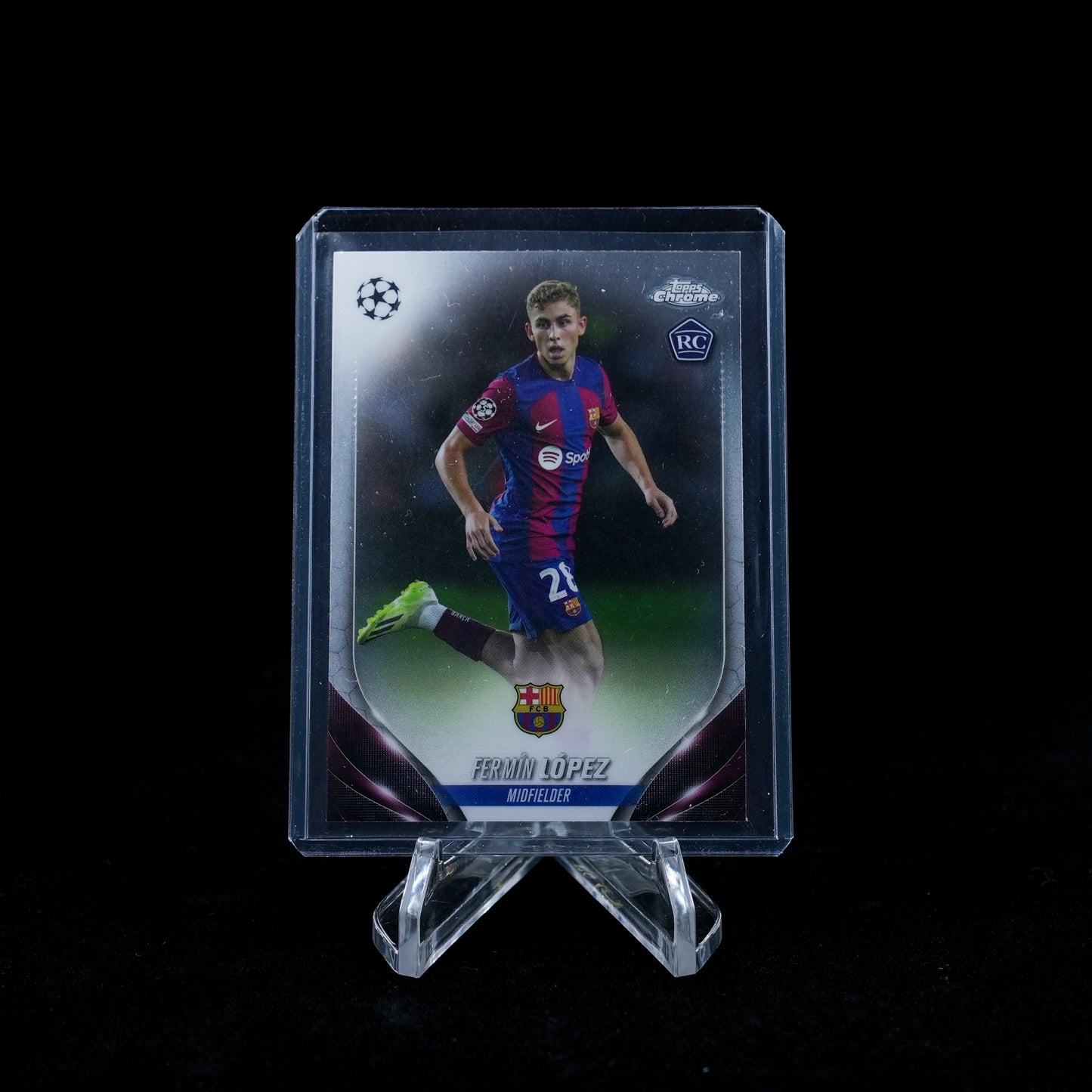 2023-24 Topps Chrome UEFA Club Competitions Soccer-FC Barcelona-Base Card